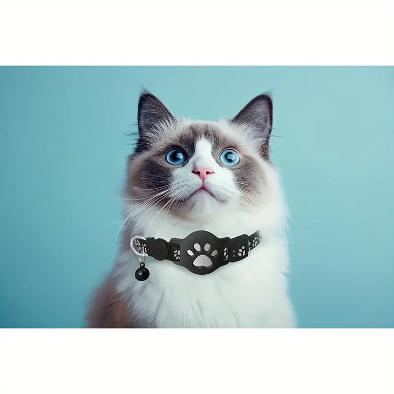 Paw Prints Tracker - Cat Collar with AirTag Holder