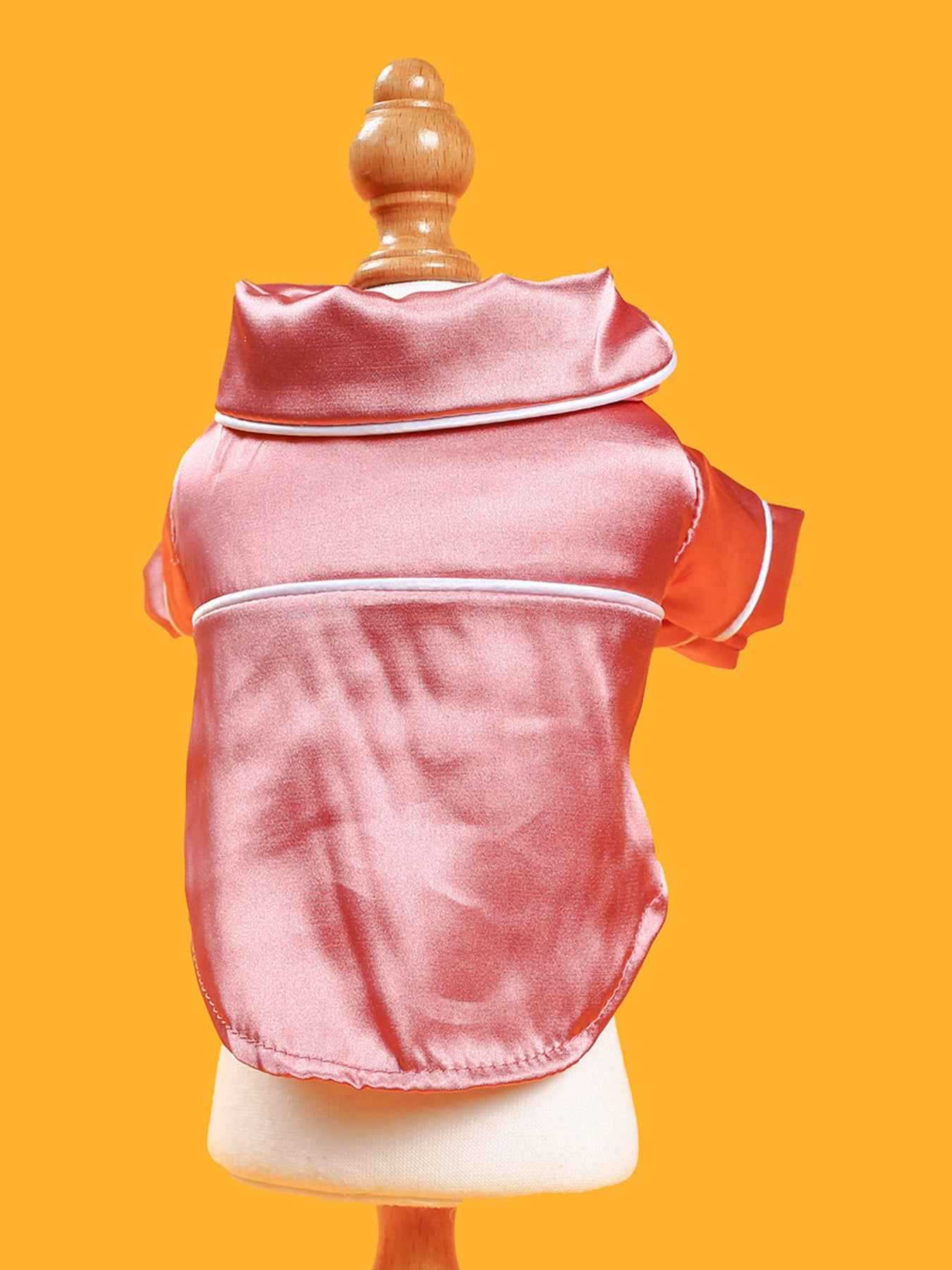 Satin Pet Pajamas with Contrast Piping