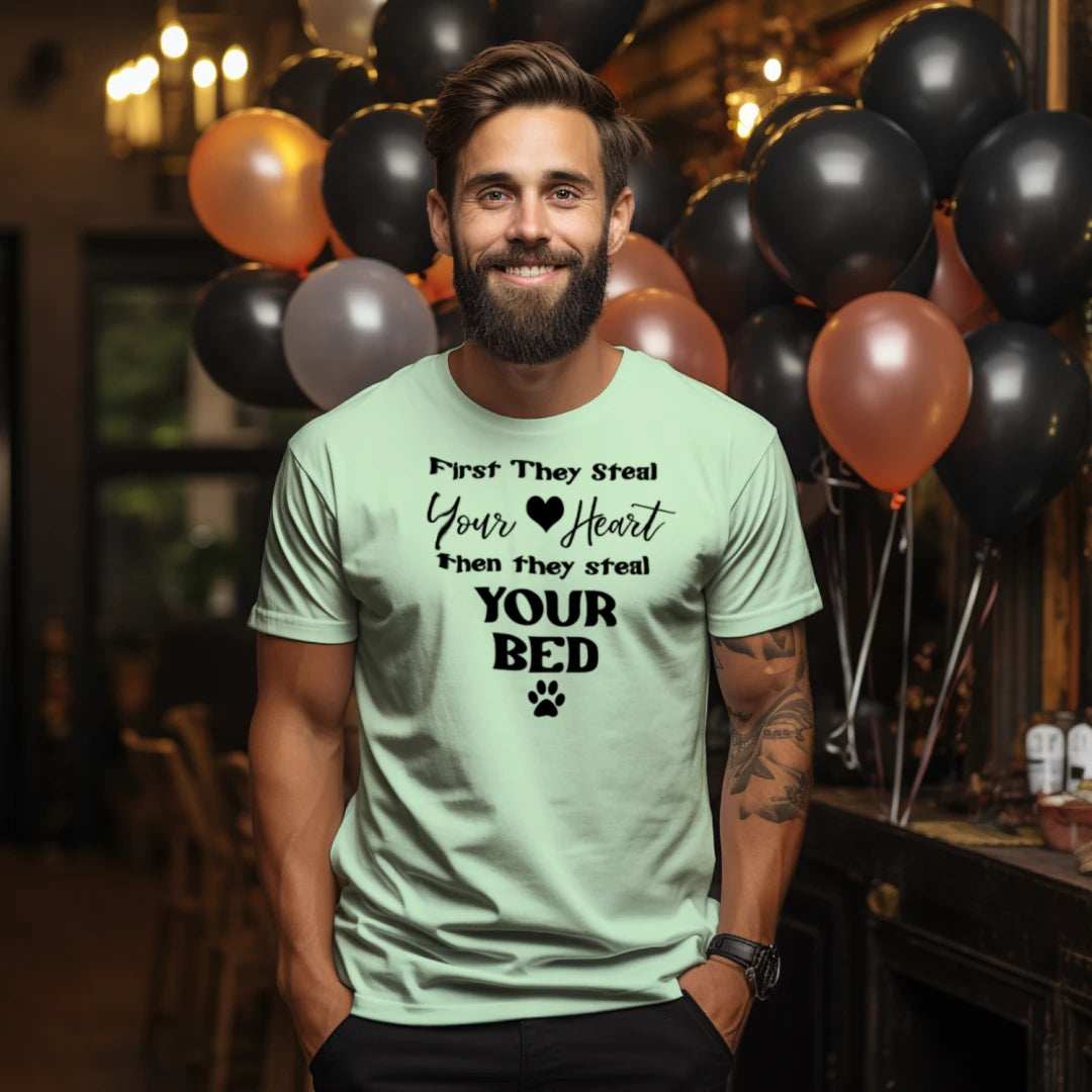 Steel Your Heart Then Bed T-Shirt - Funny Sleep Lover Tee