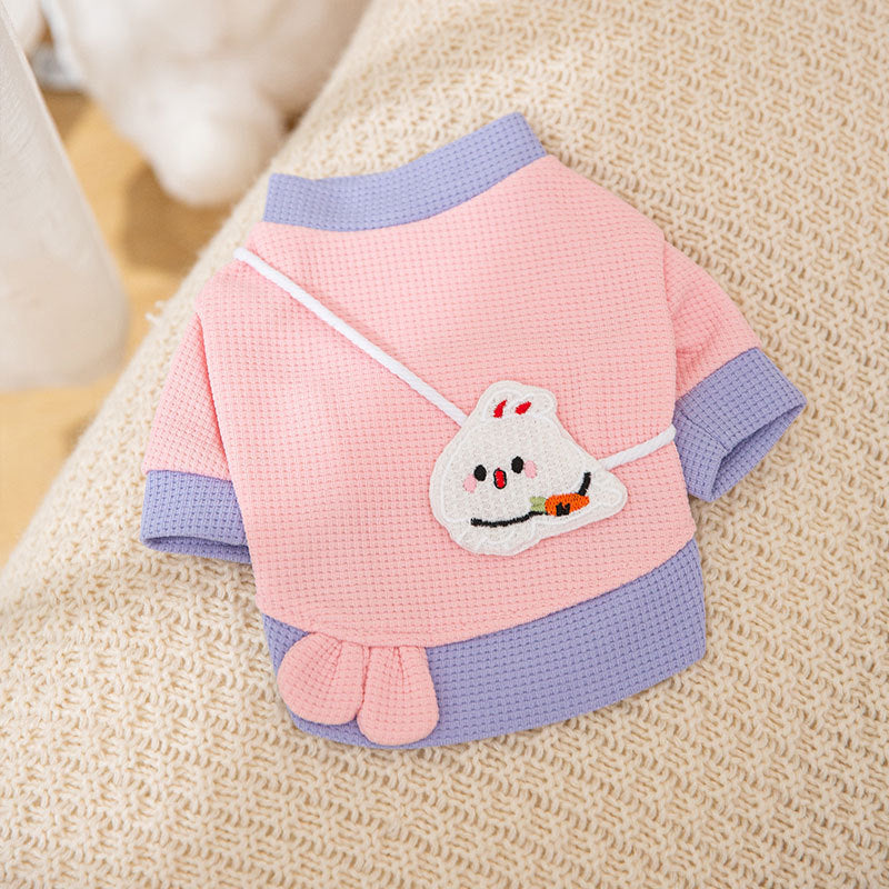 Cartoon Bear Sweatshirt - Lightweight Pet Coat