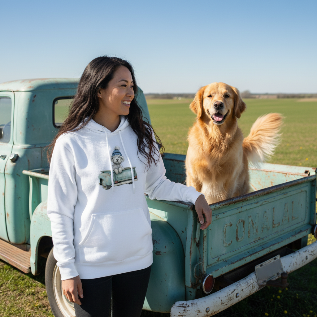 Truck Life Dog Hoodie - Country Dog Lover Sweatshirt