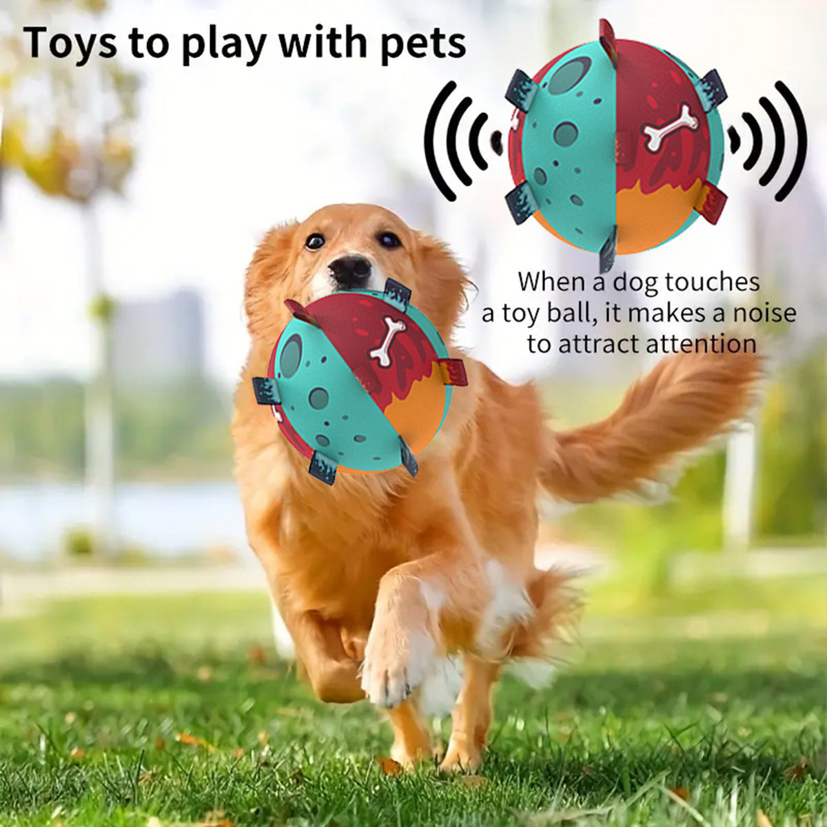 Dog Soccer Ball - Interactive Tug Toy with Straps