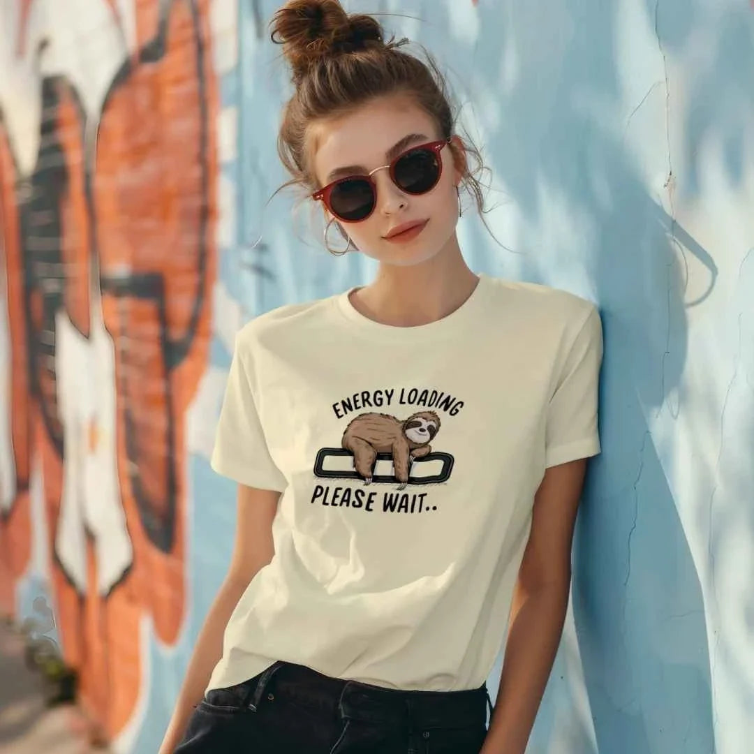 Comfort Colors T-Shirt - Energy Loading Sloth Tee