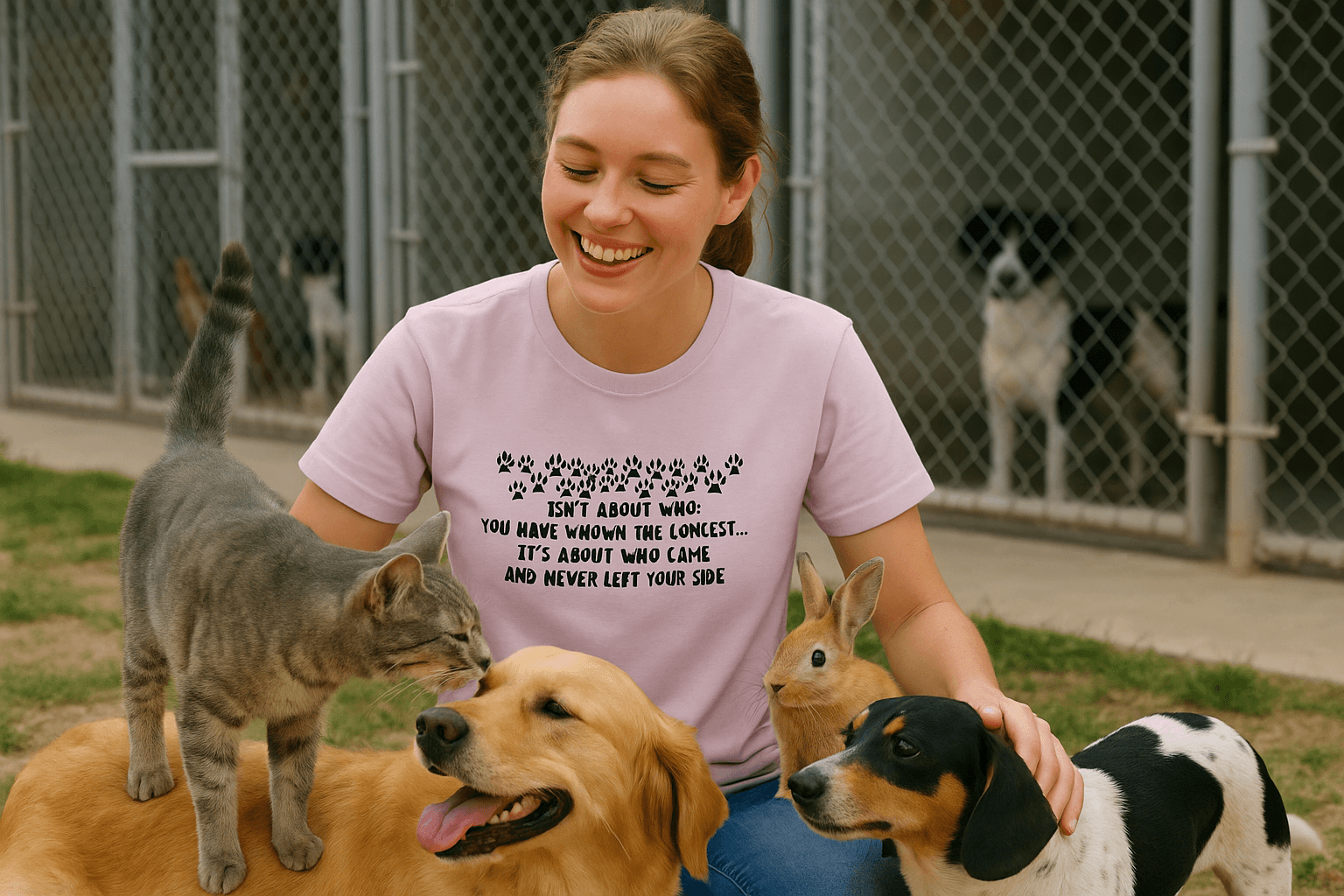 Pet Friendship T-Shirt - Celebrate Bonds with Dogs & Cats