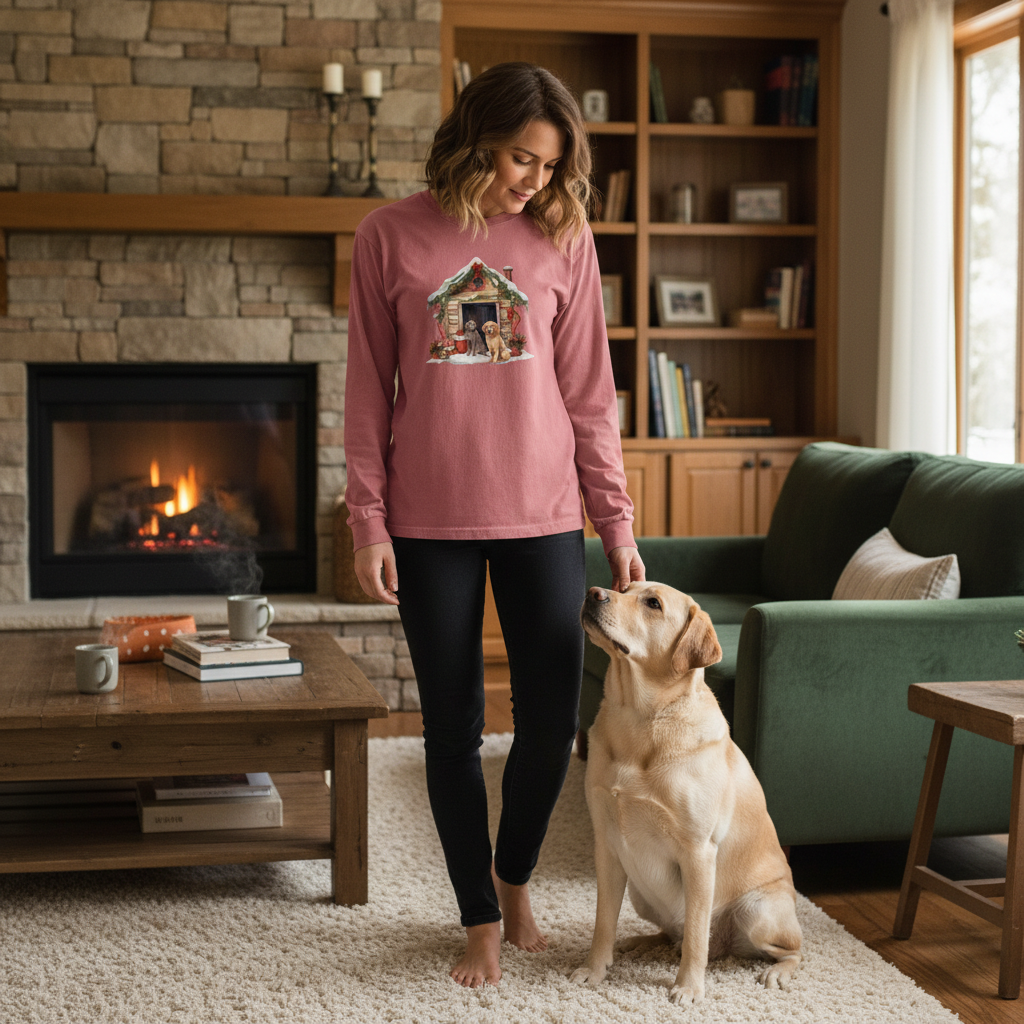 Comfort Colors Dog House Long Sleeve Shirt - Unisex Cotton