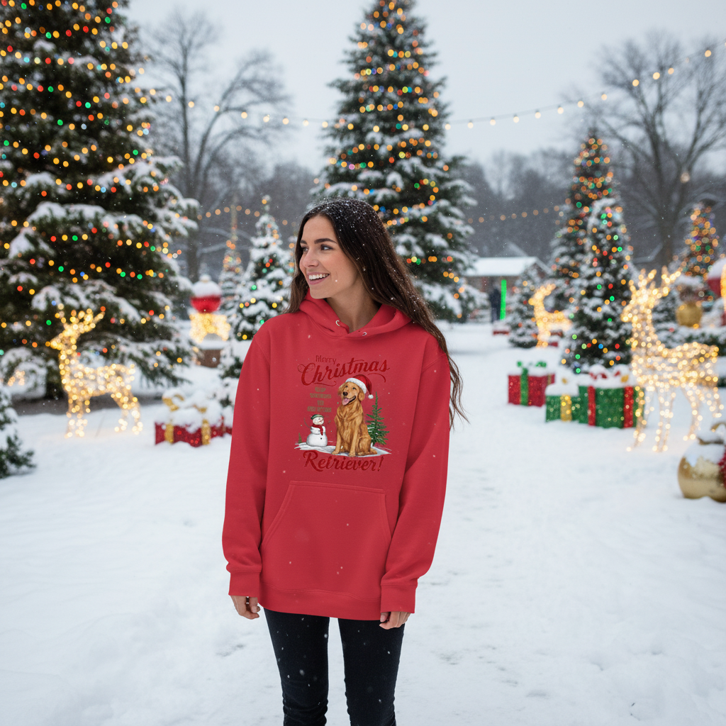 Red Nose Retriever Hoodie - Merry Christmas Sweatshirt