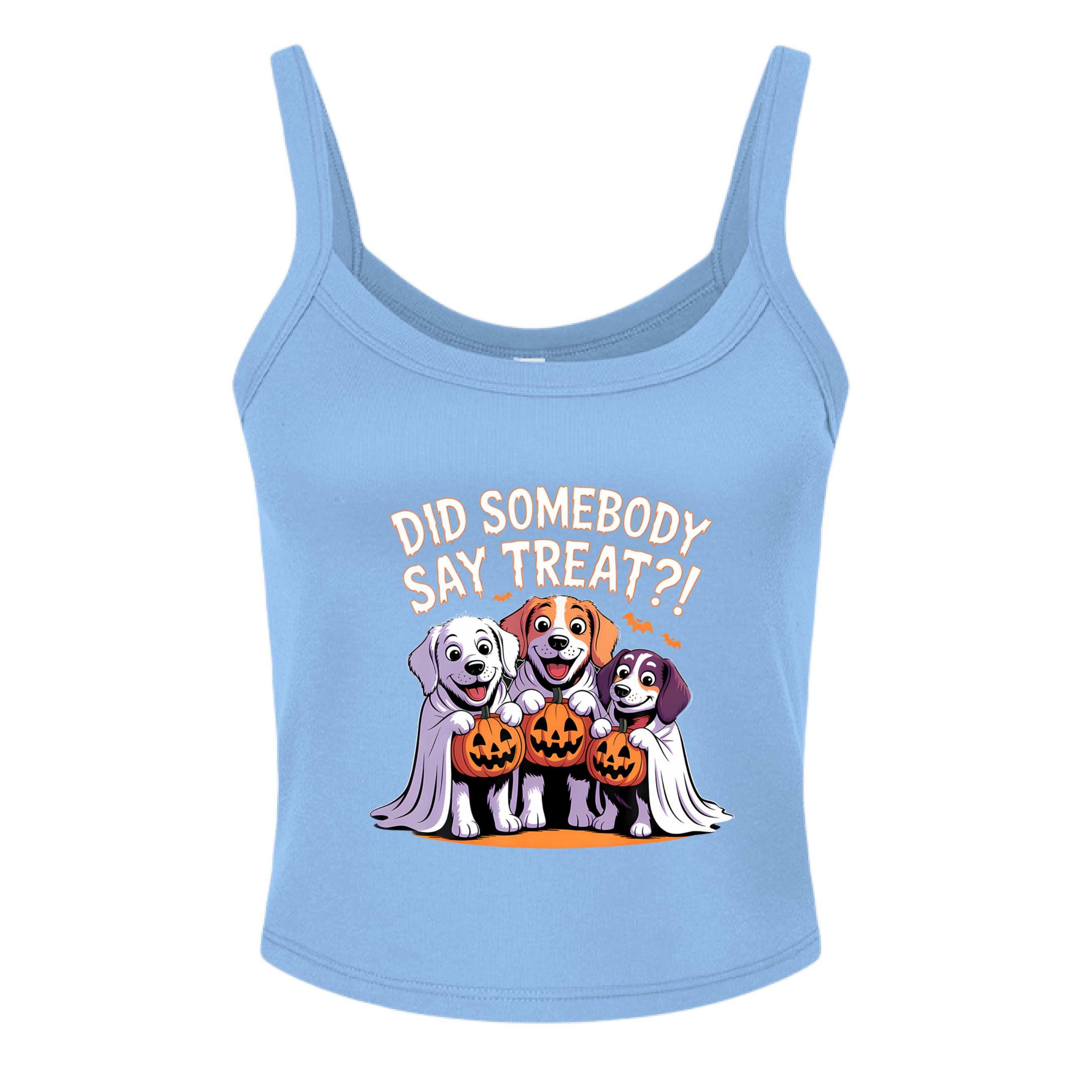 Did Somebody Say Treats Cropped Tank Top - Cute Dog Lover Pet Parent Crop Top