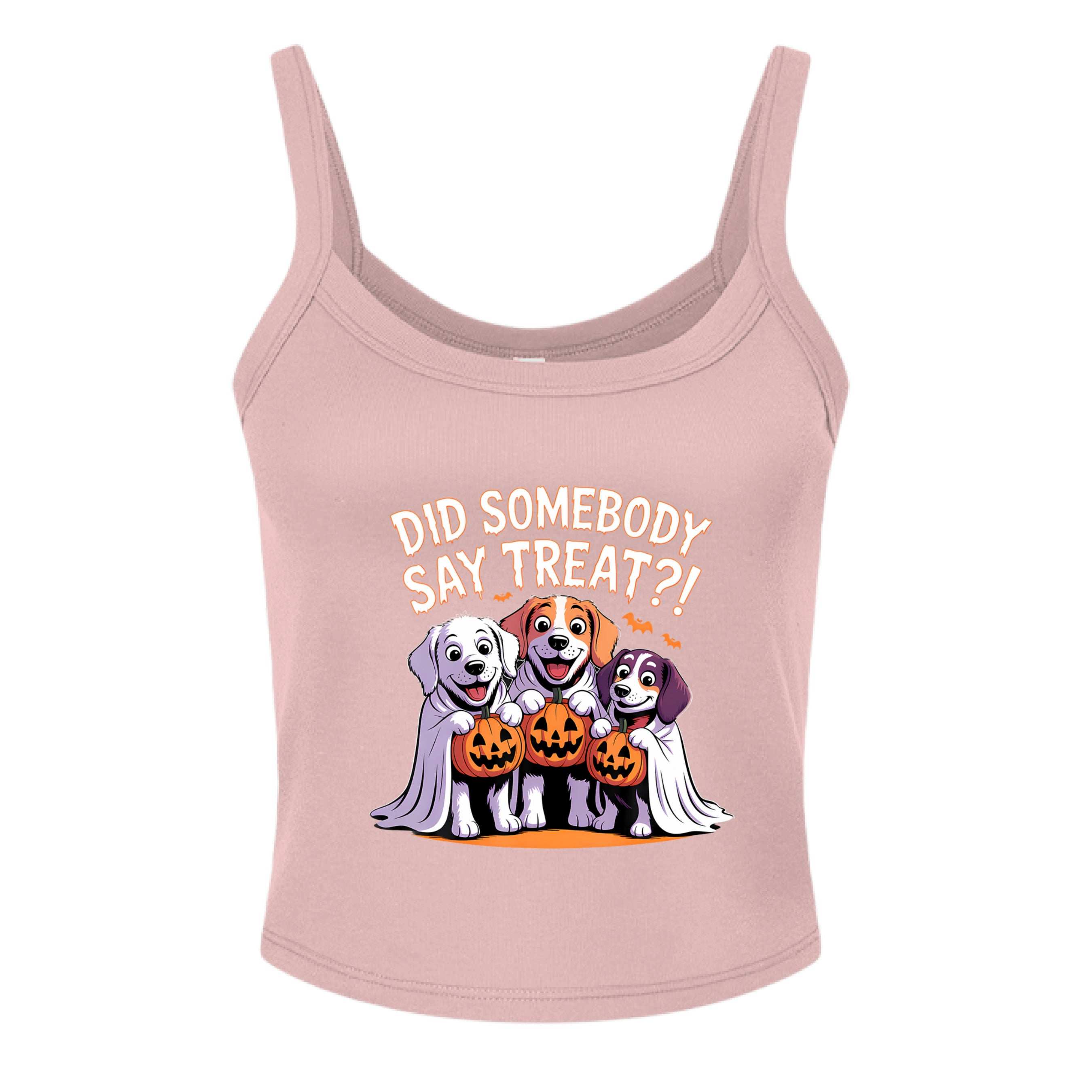 Did Somebody Say Treats Cropped Tank Top - Cute Dog Lover Pet Parent Crop Top