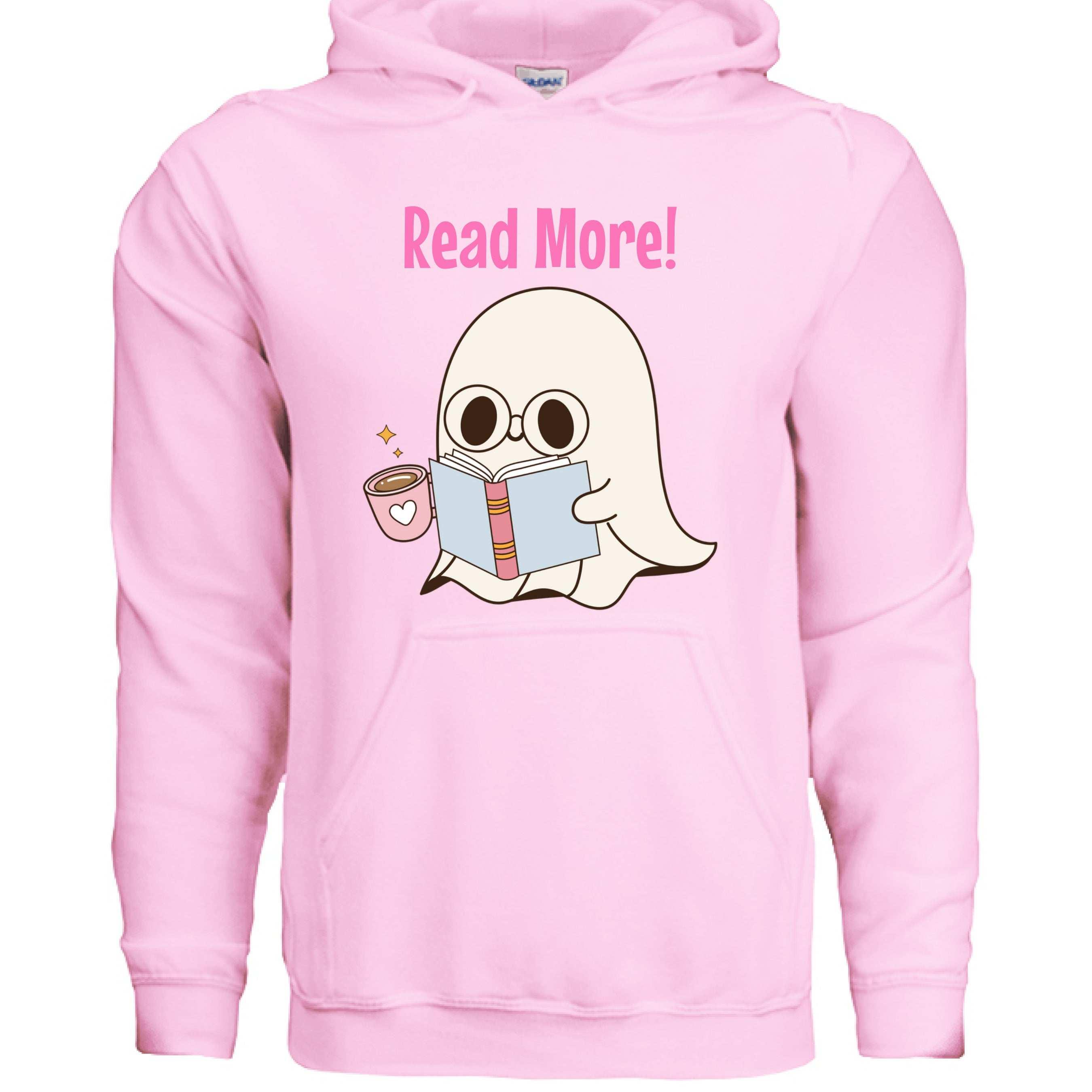 Cute Ghost Read More Hoodie Sweatshirt - Bookworm Halloween
