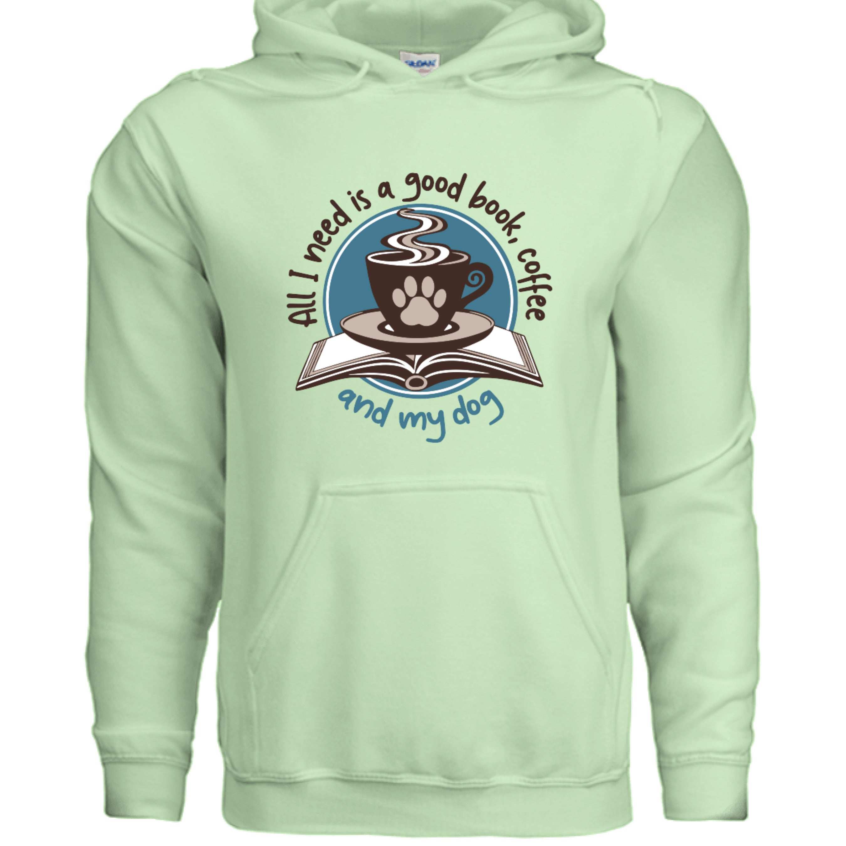 Book Coffee Dog Hoodie Sweatshirt - Bookworm Pet Parent