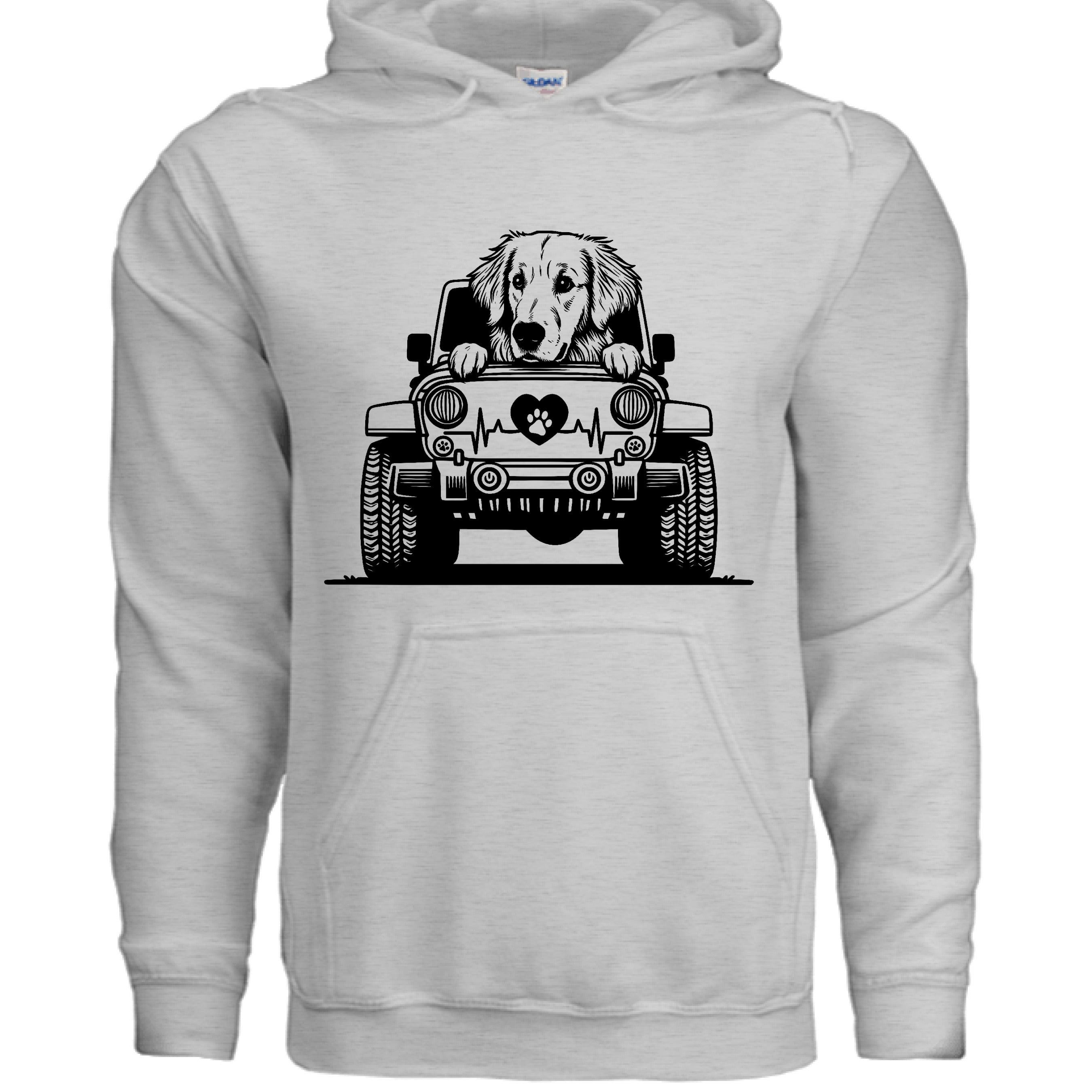 Jeep Autzen Golden Retriever Hoodie - Dog Lover Sweatshirt