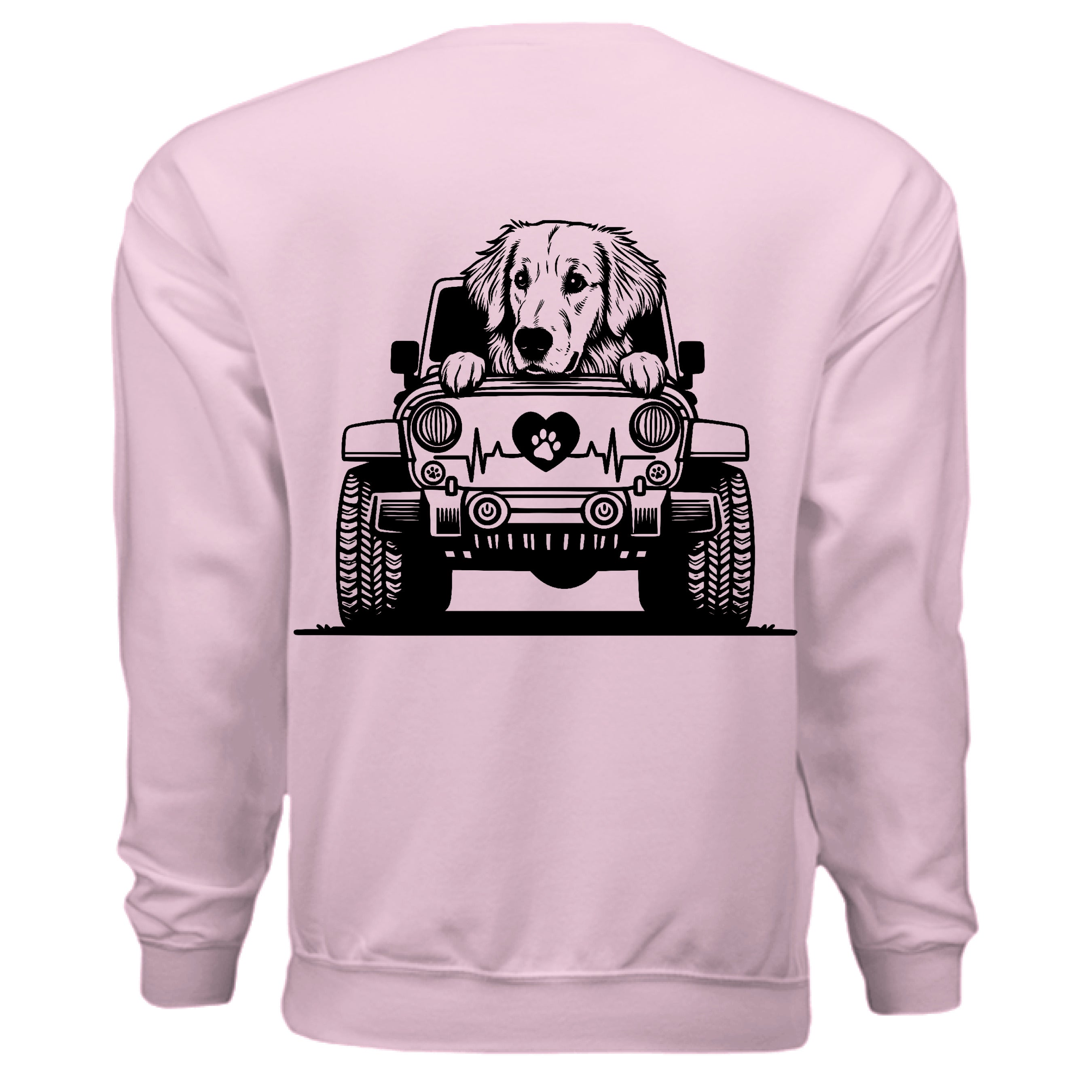 Auttie Jeep Sweatshirt - Golden Retriever Dog Lover Crewneck