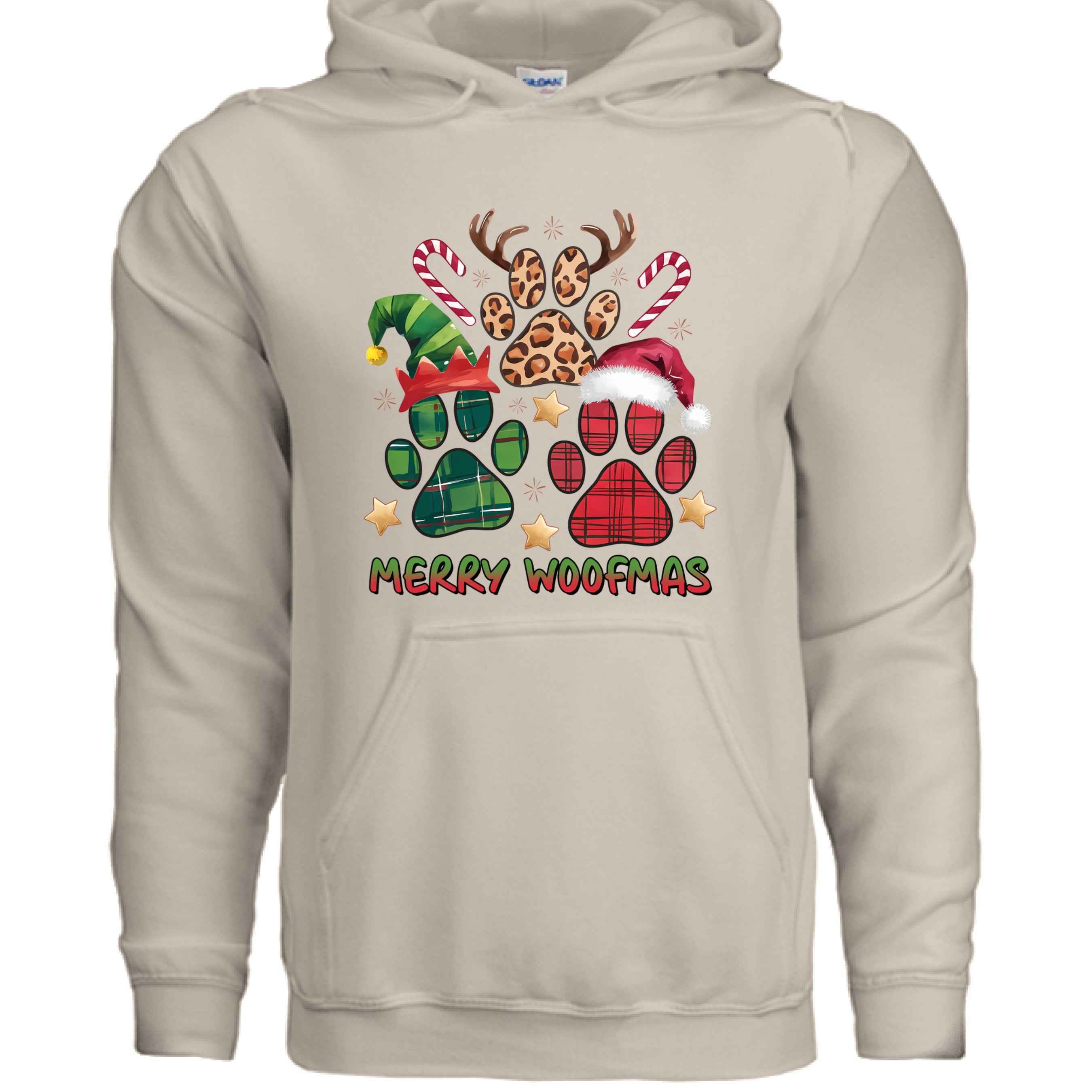 Merry Woofmas Holiday Hoodie with Reindeer Antlers for Dogs