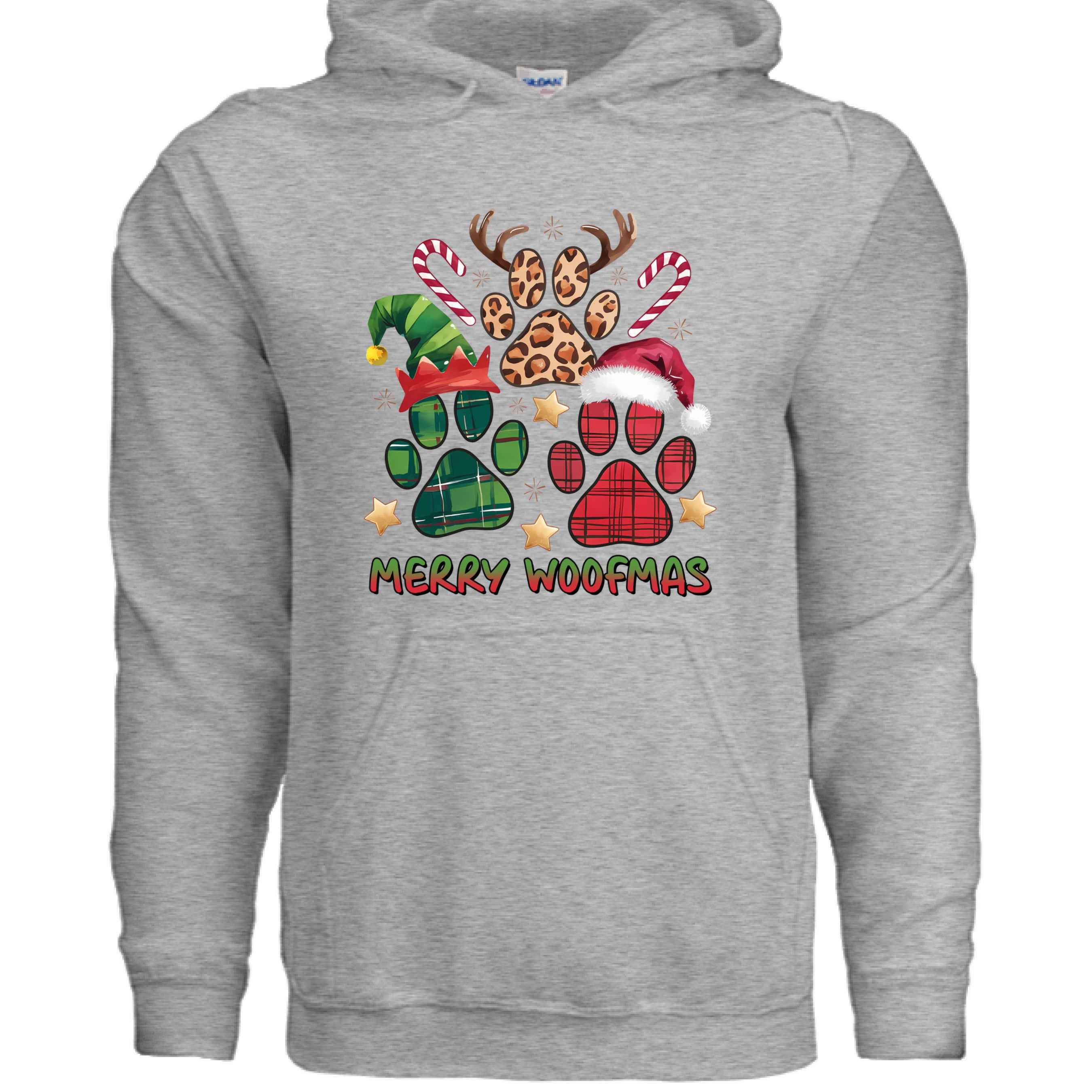 Merry Woofmas Holiday Hoodie with Reindeer Antlers for Dogs