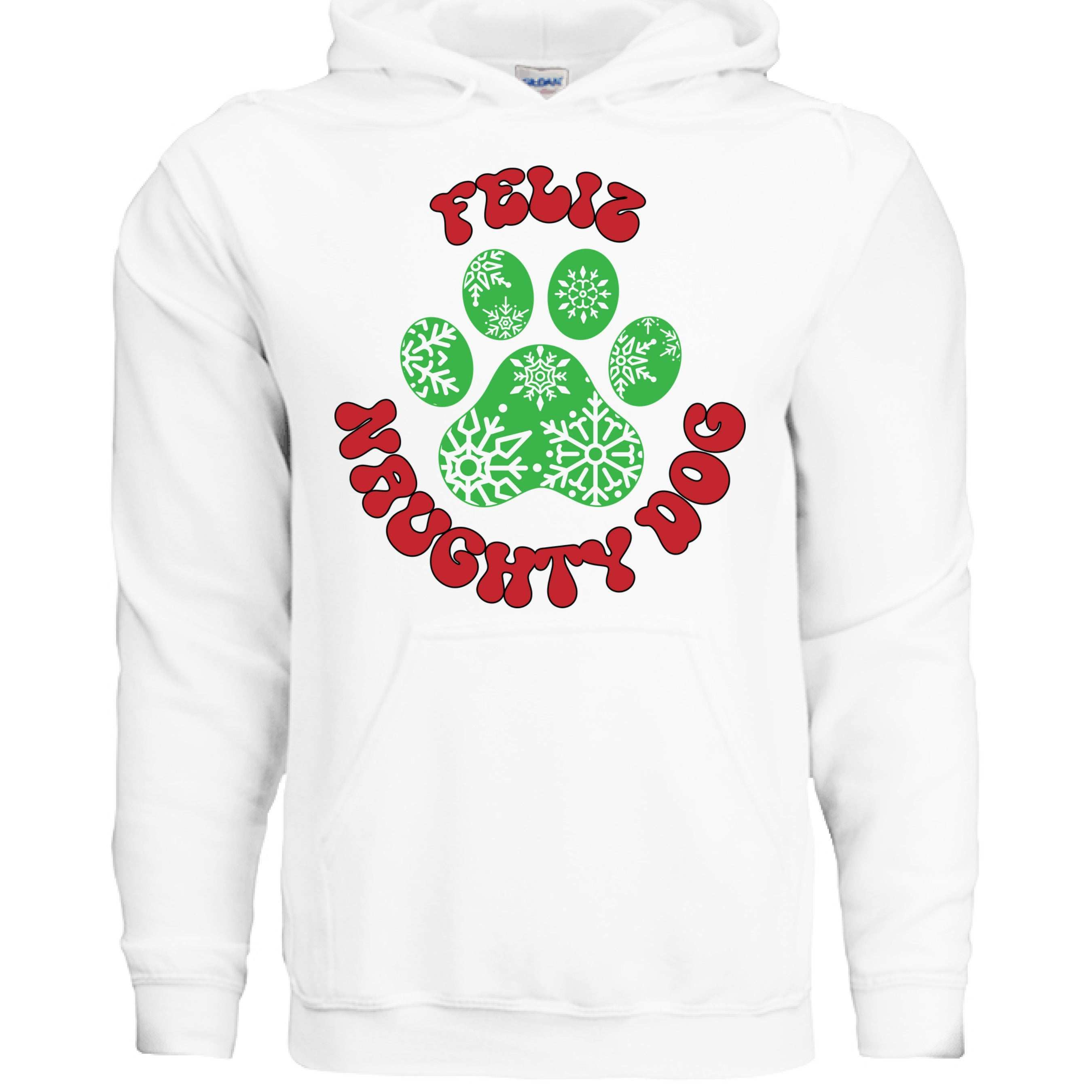 Feliz Naughty Hoodie - Funny Christmas Pet Lover Sweatshirt
