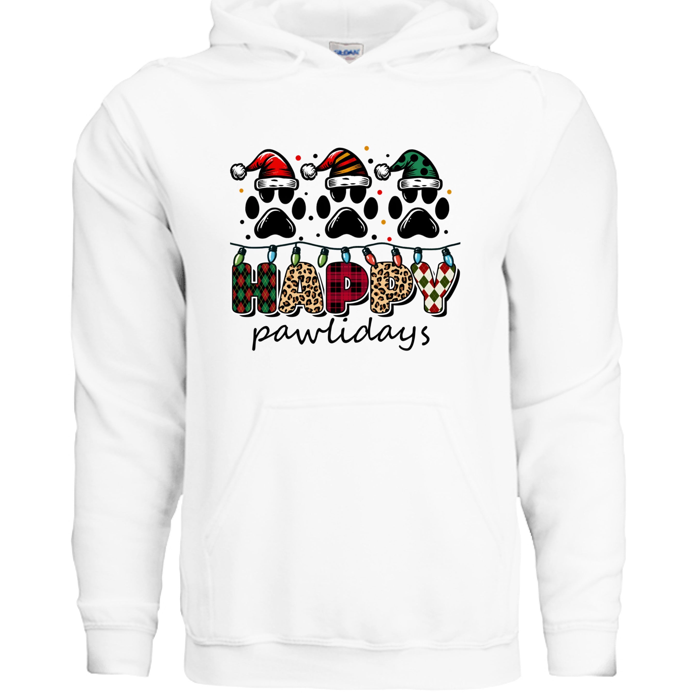 Happy Pawlidays Hoodie - Festive Christmas Pet Lover Gift