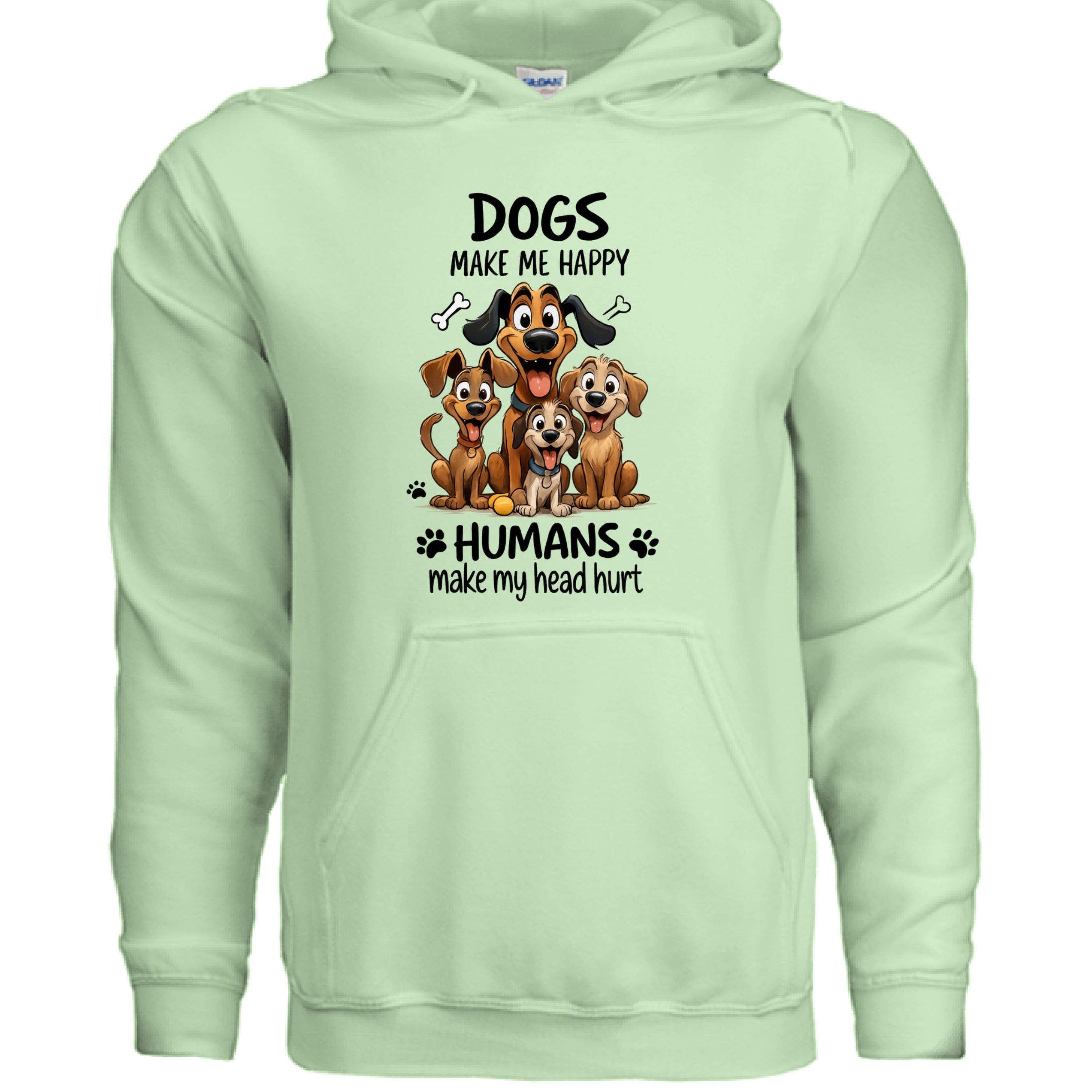 Humans Hurt My Head Hoodie - Funny Pet Lover Sweatshirt