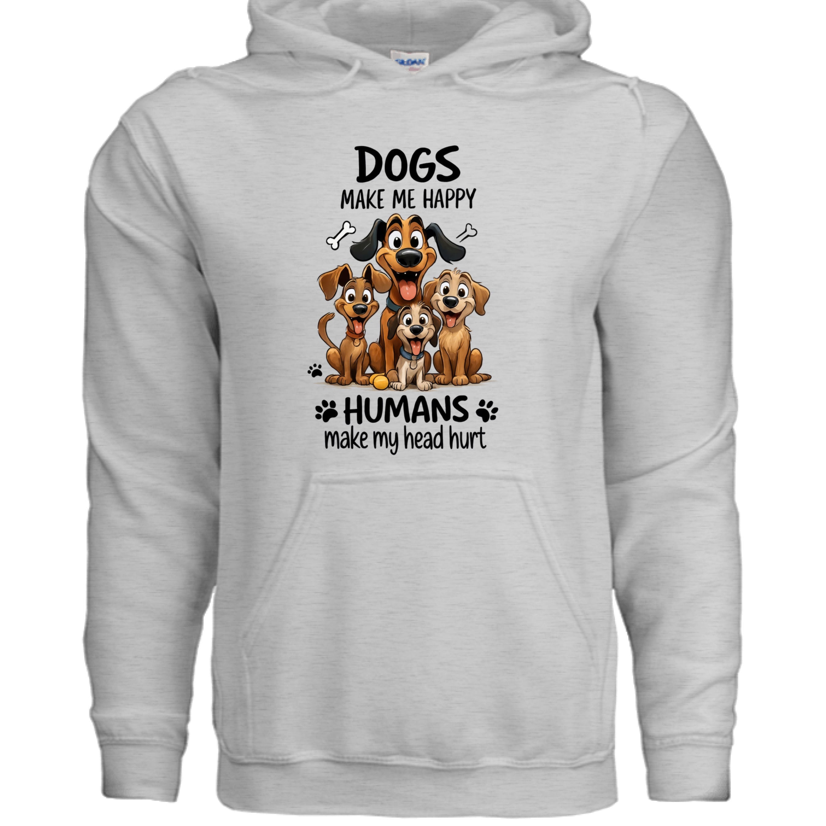 Humans Hurt My Head Hoodie - Funny Pet Lover Sweatshirt
