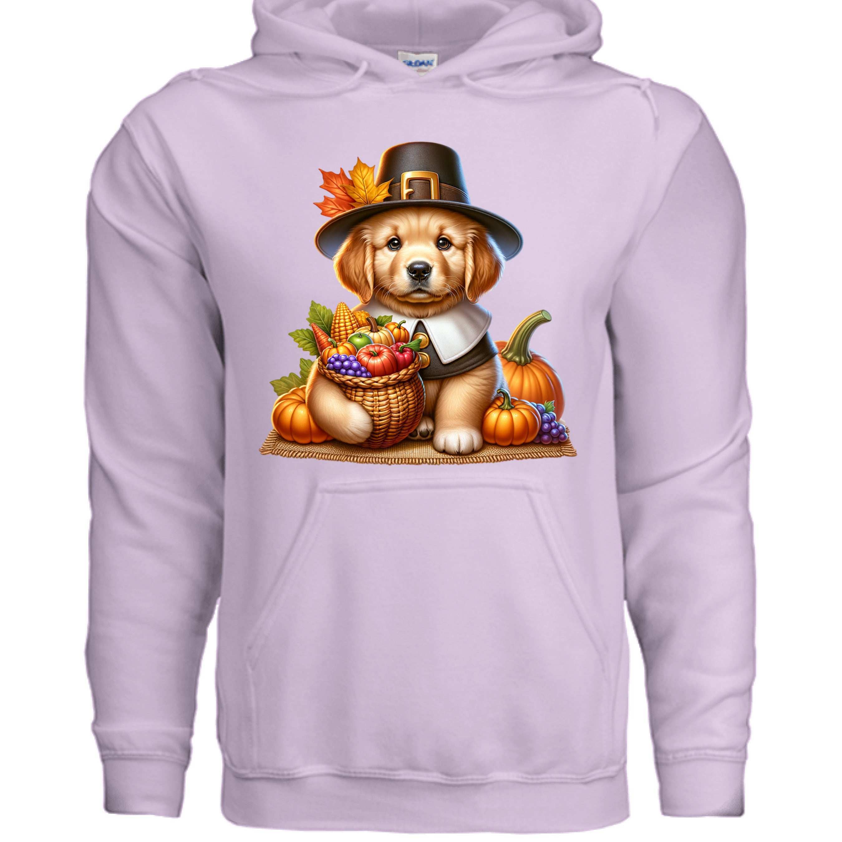 Golden Retriever Thanksgiving Hoodie - Puppy Turkey Hat Sweatshirt