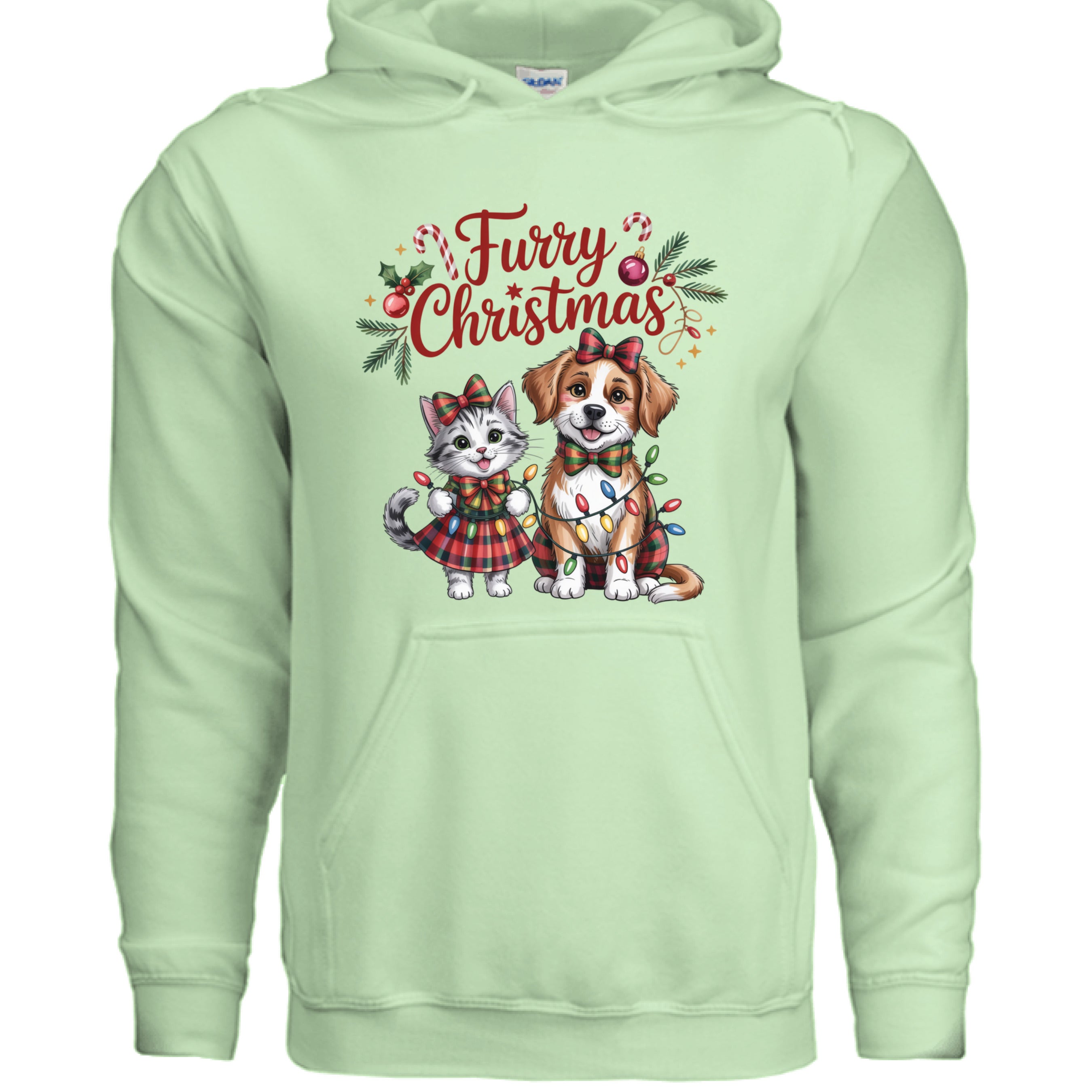 Furry Christmas Hoodie - Cat & Dog Holiday Sweatshirt
