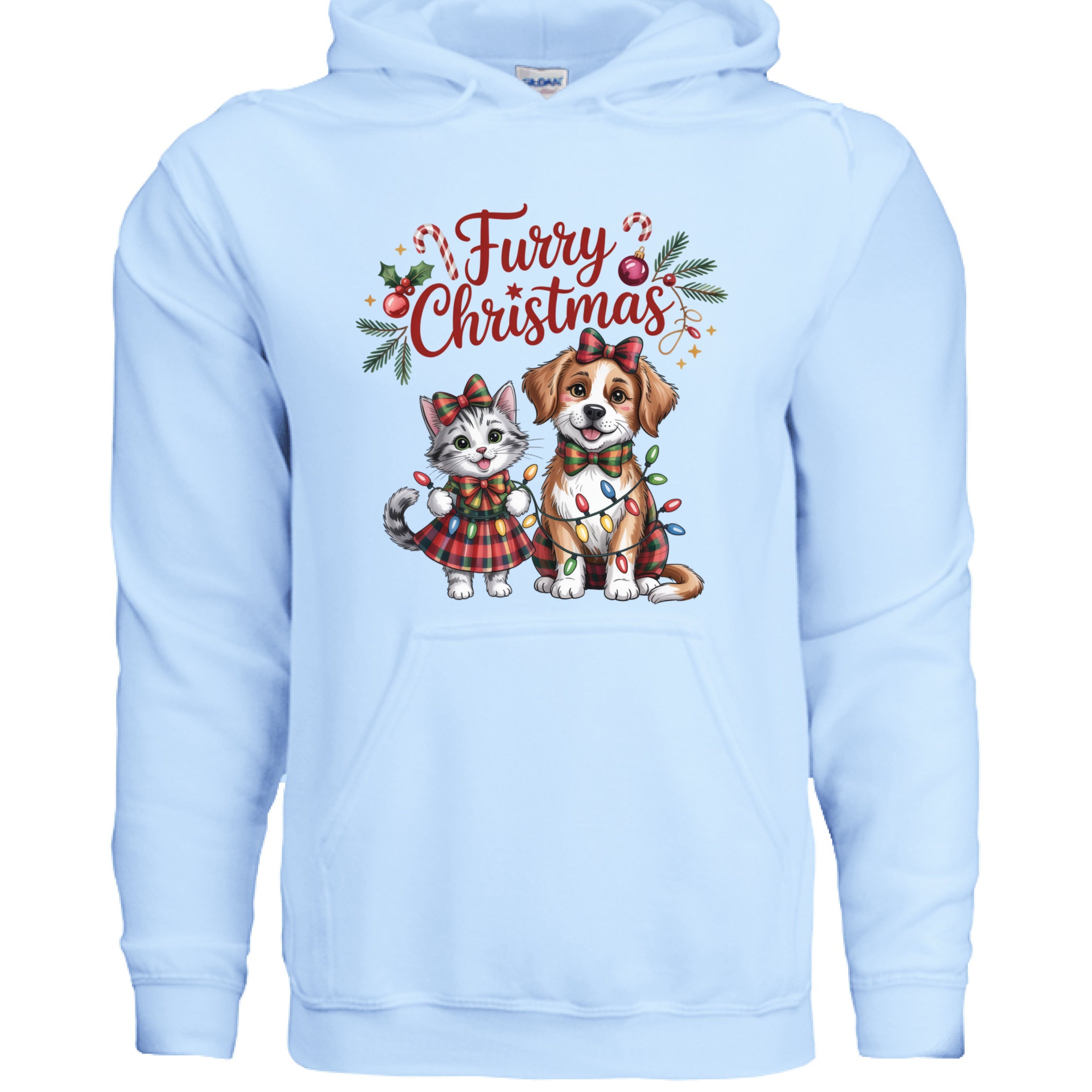Furry Christmas Hoodie - Cat & Dog Holiday Sweatshirt