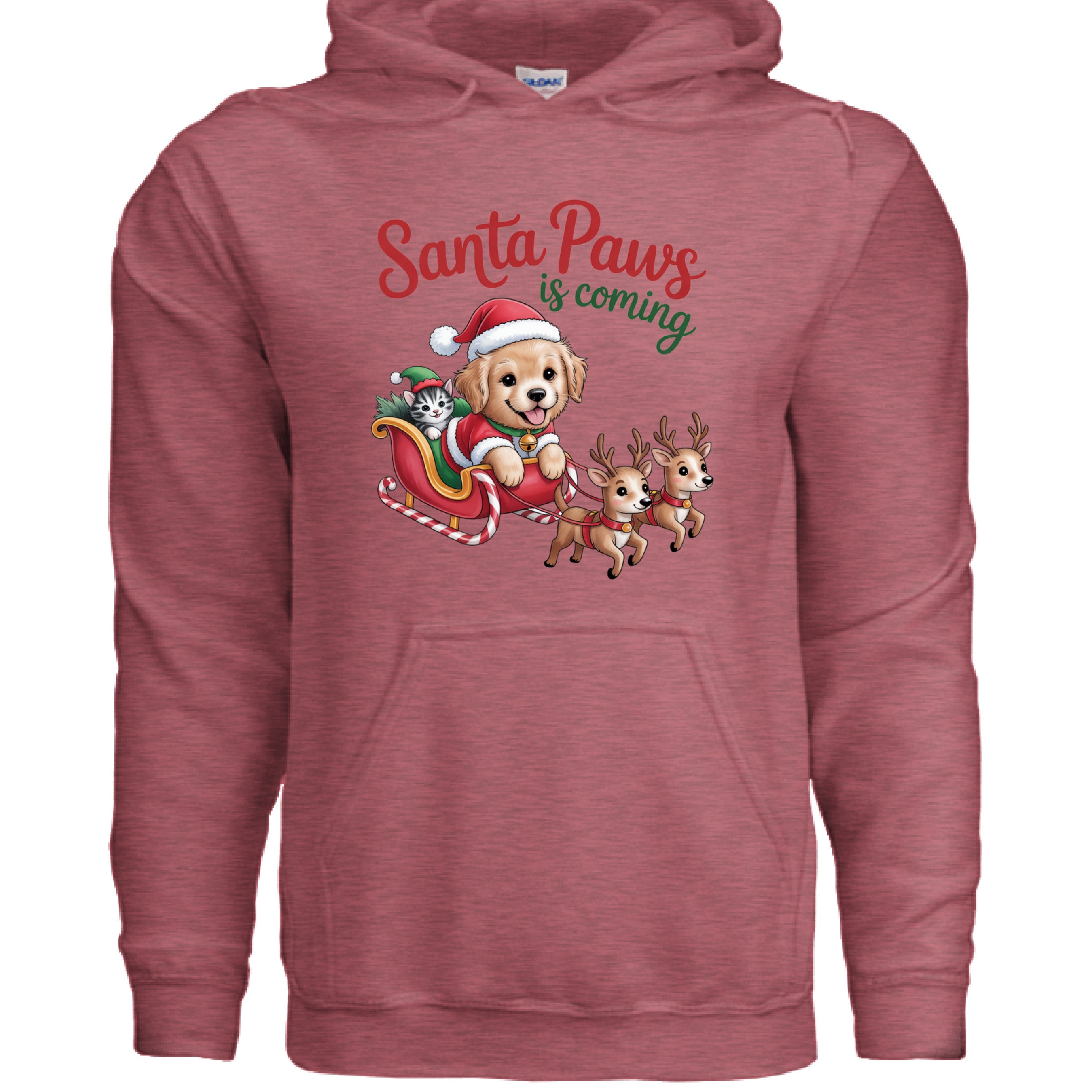 Santa Paws is Coming Christmas Hoodie - Festive Pet Lover Sweatshirt