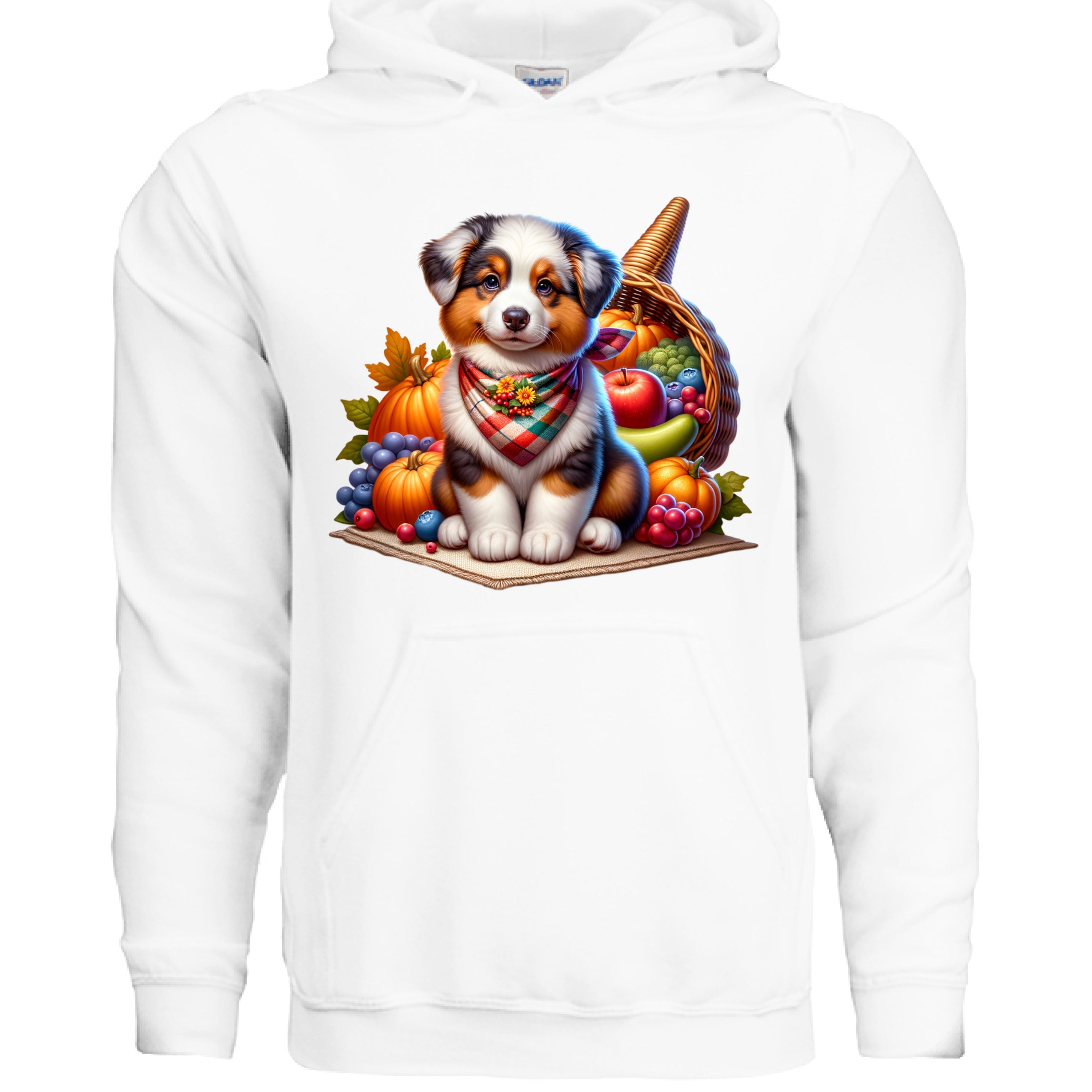 Collie Thanksgiving Hoodie - Puppy Turkey Hat Sweatshirt