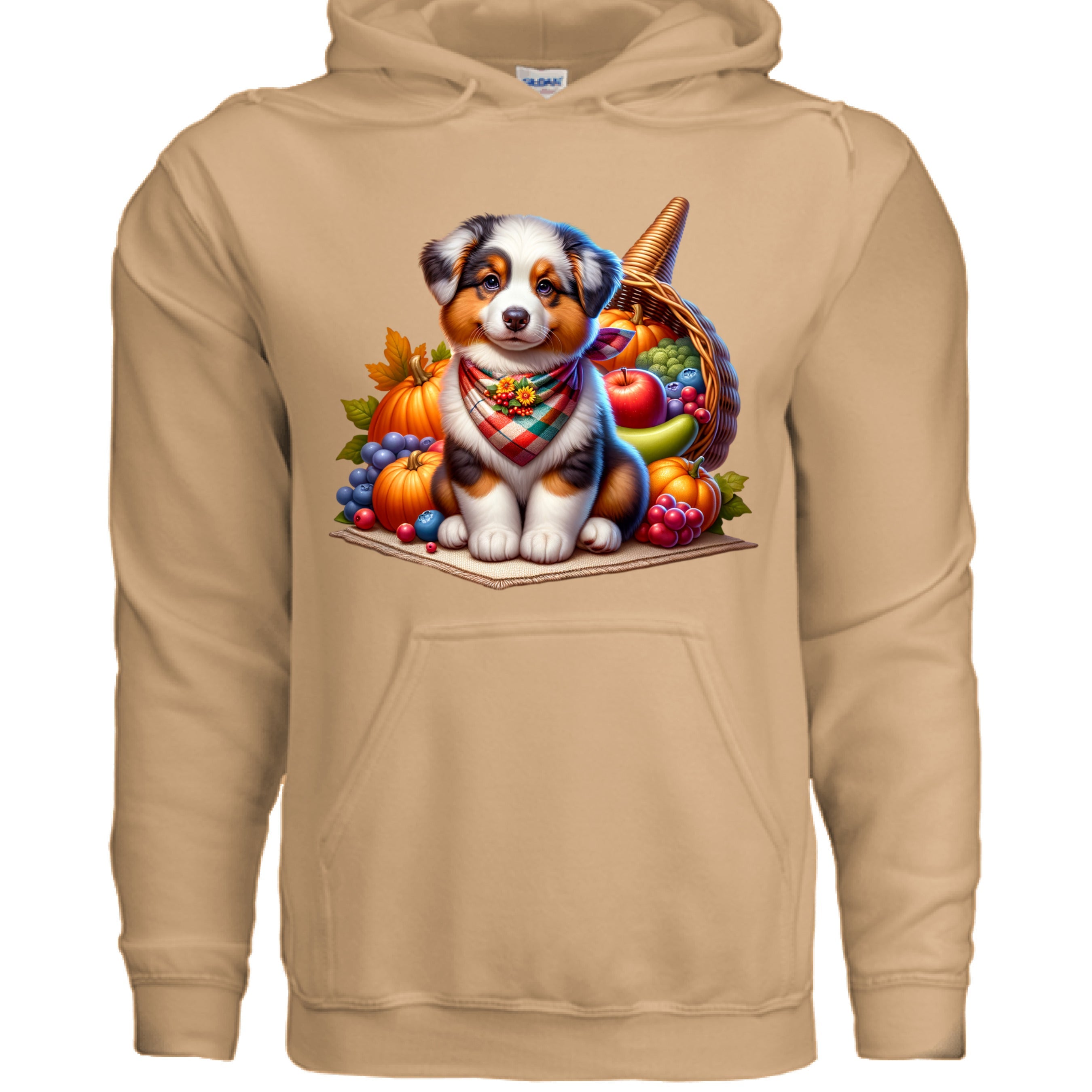 Collie Thanksgiving Hoodie - Puppy Turkey Hat Sweatshirt