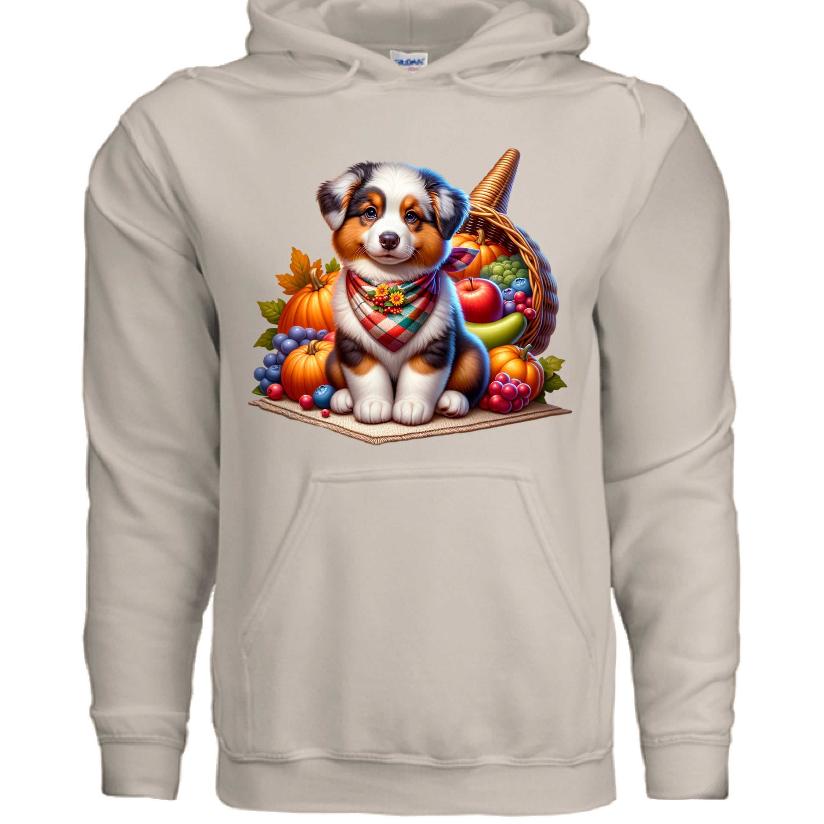 Collie Thanksgiving Hoodie - Puppy Turkey Hat Sweatshirt