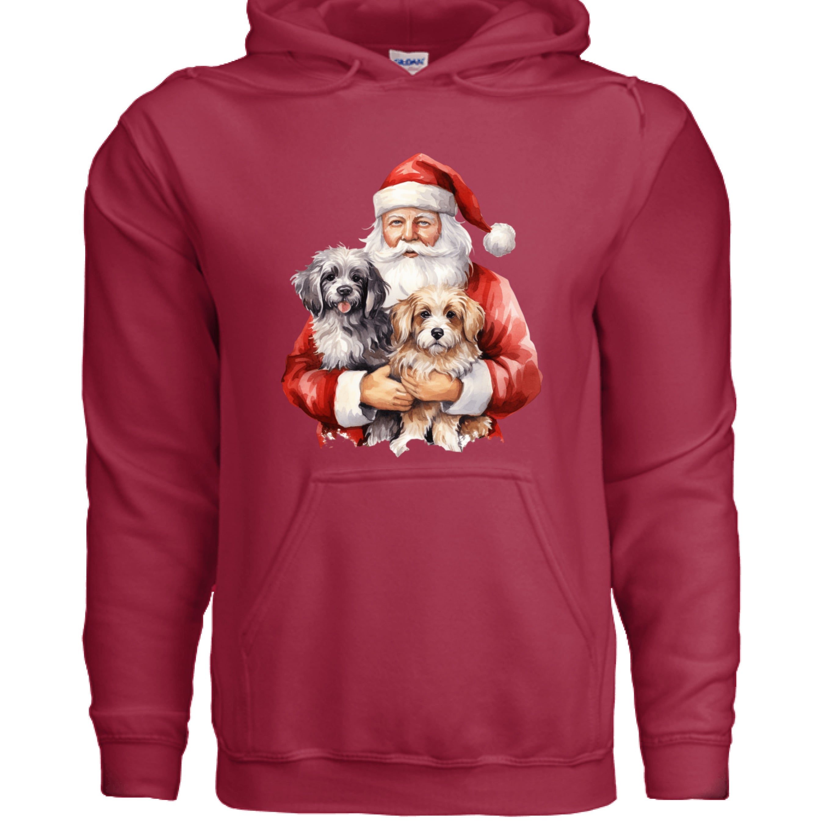 Puppy Love Santa Hoodie - Festive Christmas Sweatshirt