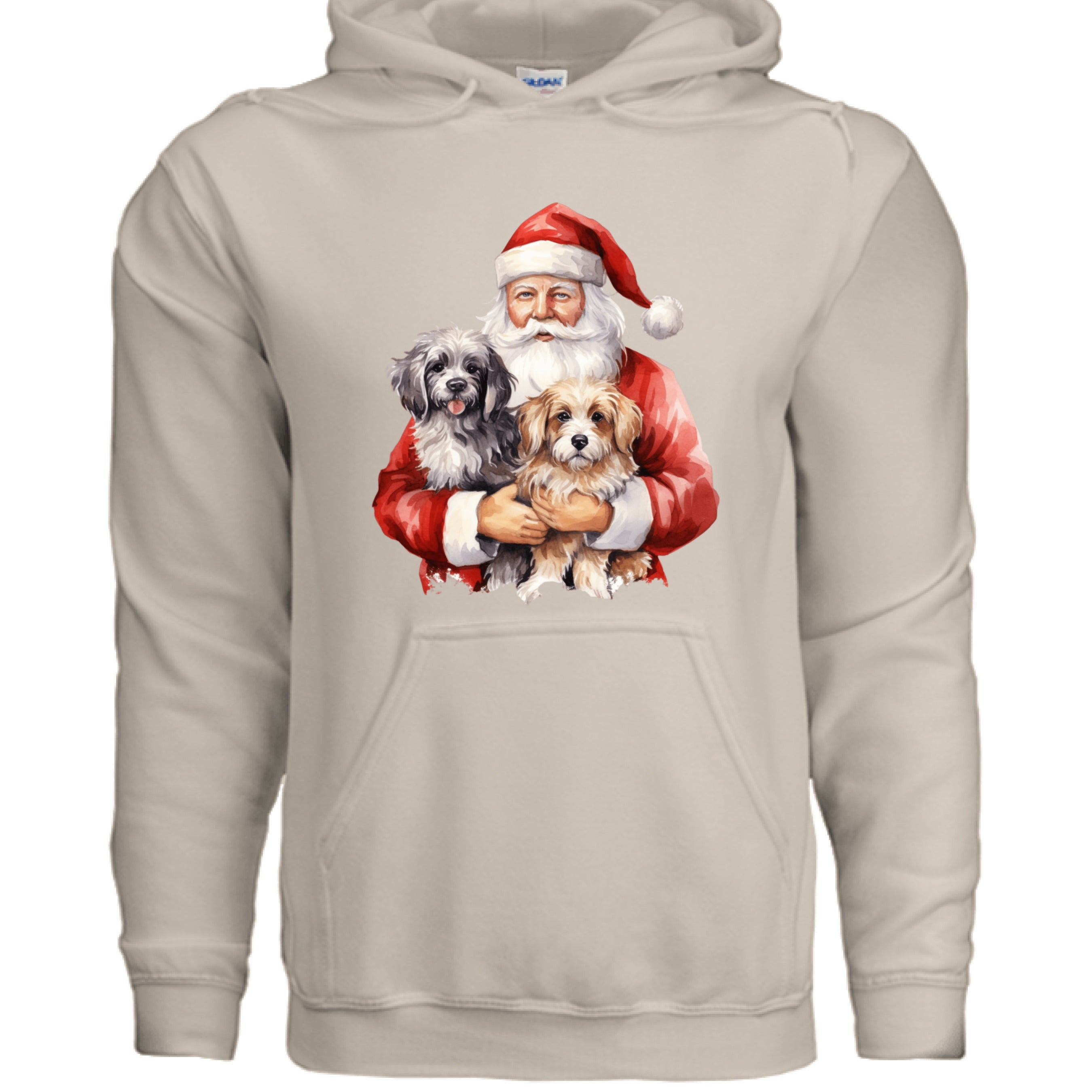 Puppy Love Santa Hoodie - Festive Christmas Sweatshirt