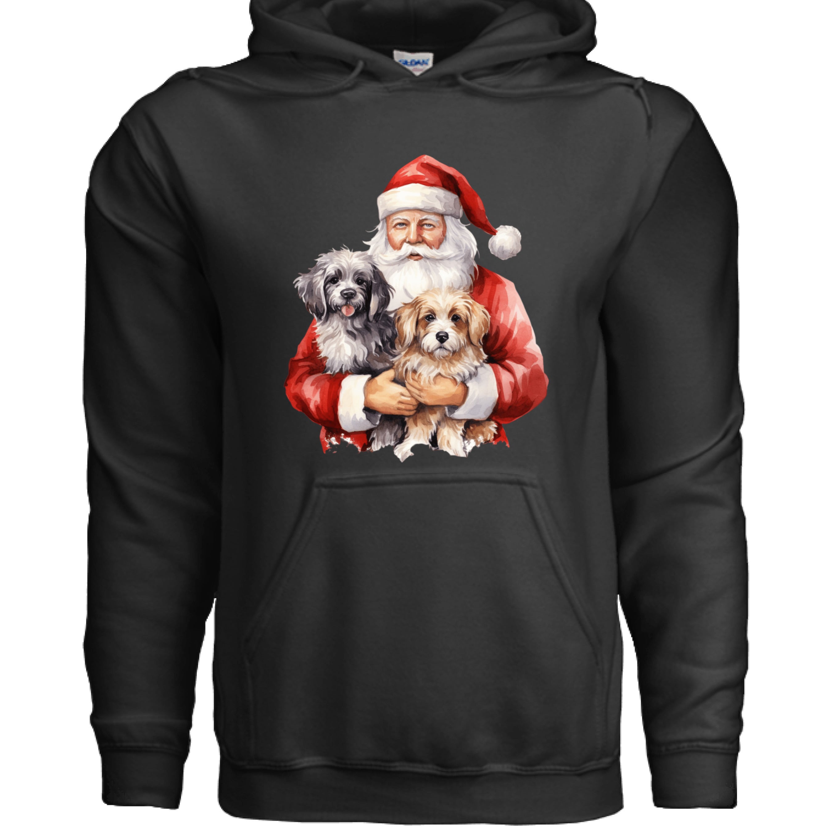 Puppy Love Santa Hoodie - Festive Christmas Sweatshirt
