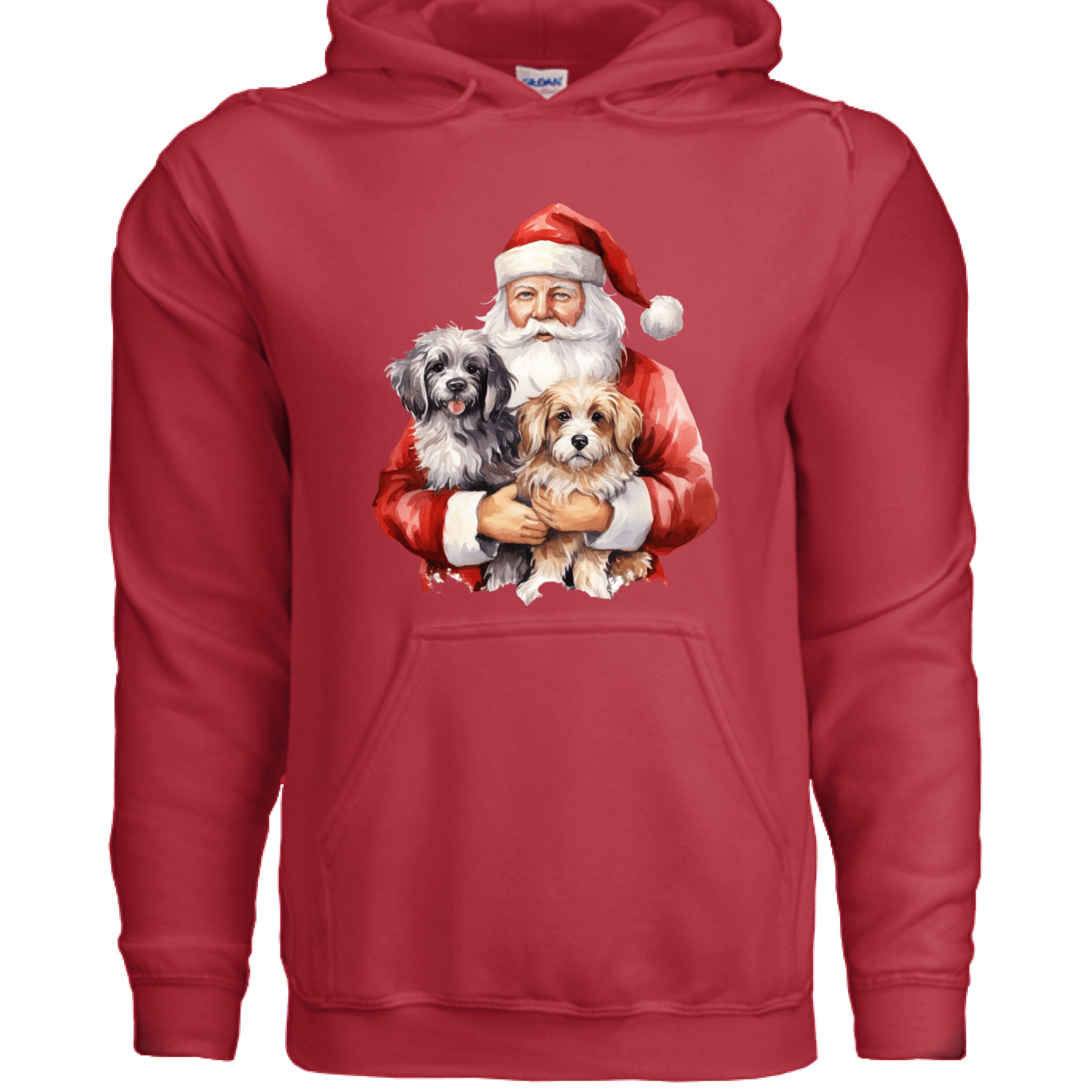 Puppy Love Santa Hoodie - Festive Christmas Sweatshirt