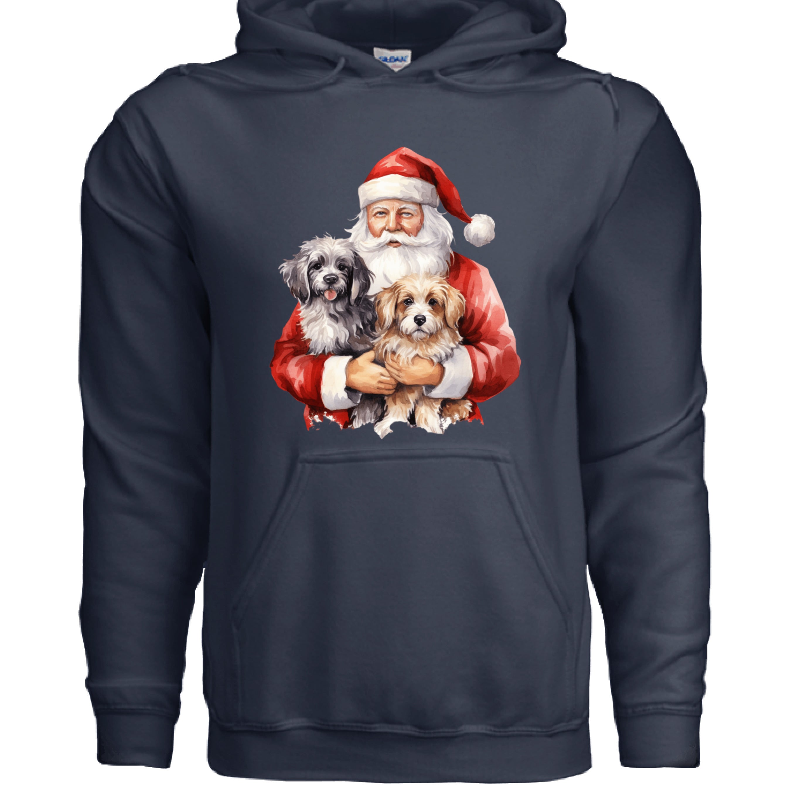 Puppy Love Santa Hoodie - Festive Christmas Sweatshirt