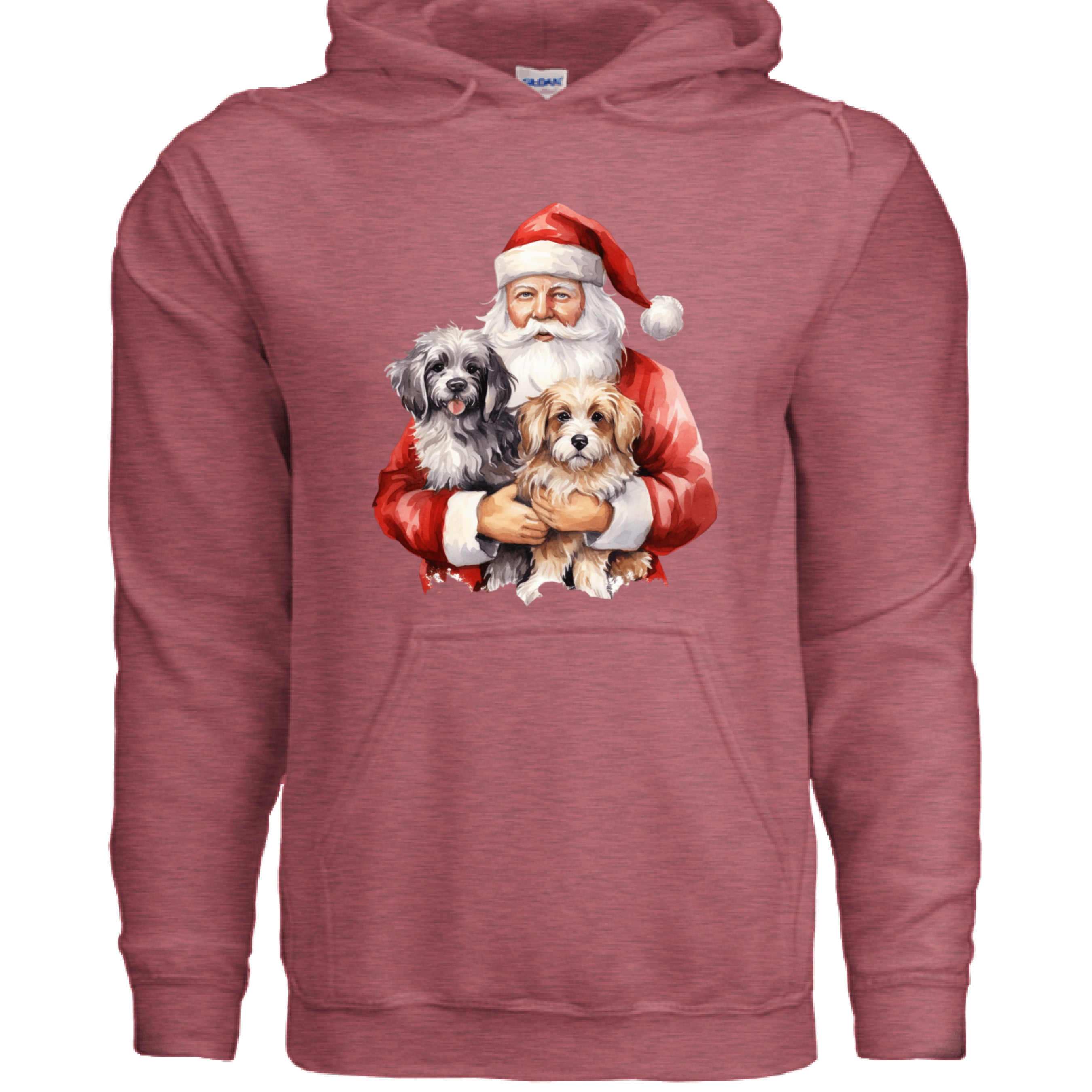 Puppy Love Santa Hoodie - Festive Christmas Sweatshirt