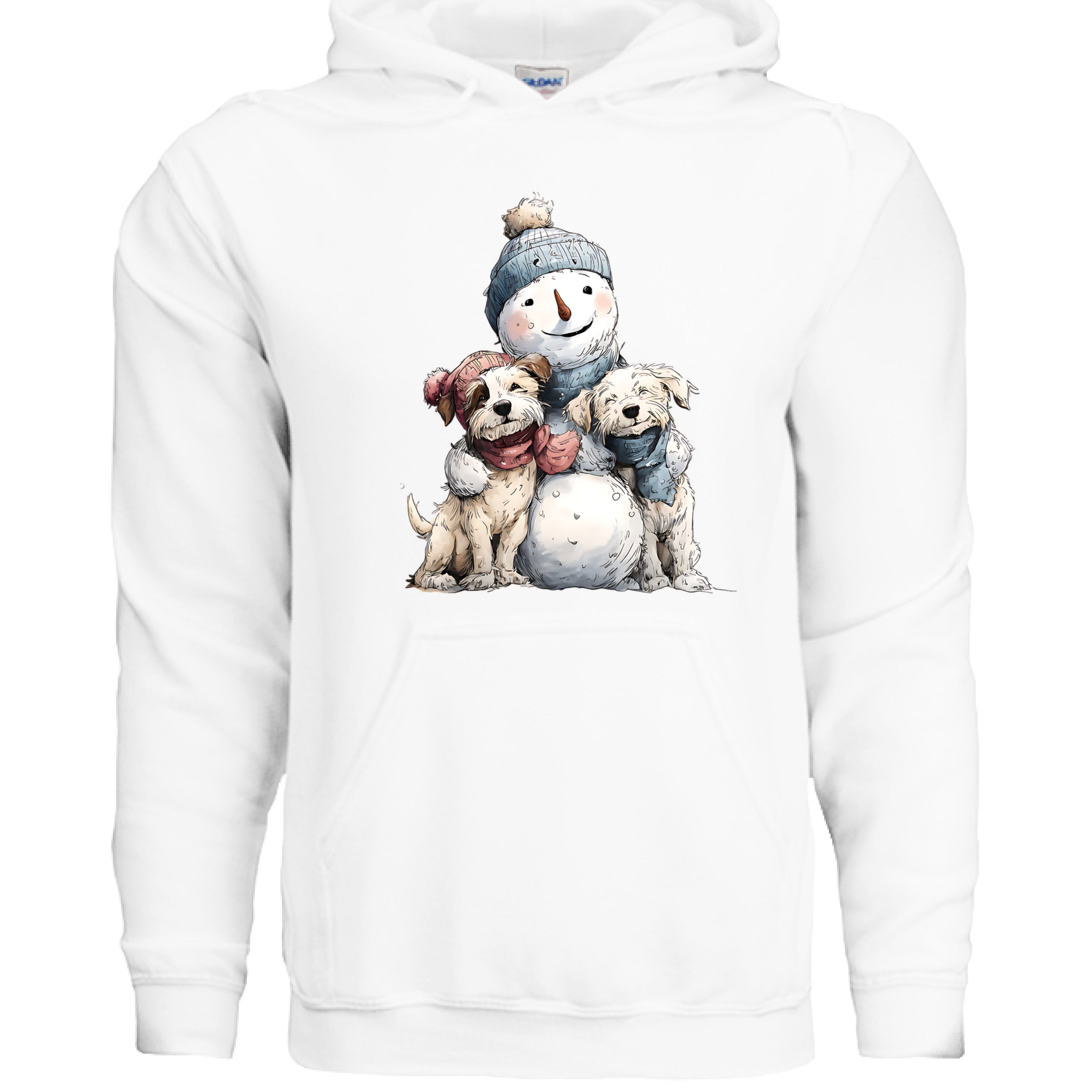 Snowman Hugs Hoodie - Cozy Winter Pet Lover Sweatshirt