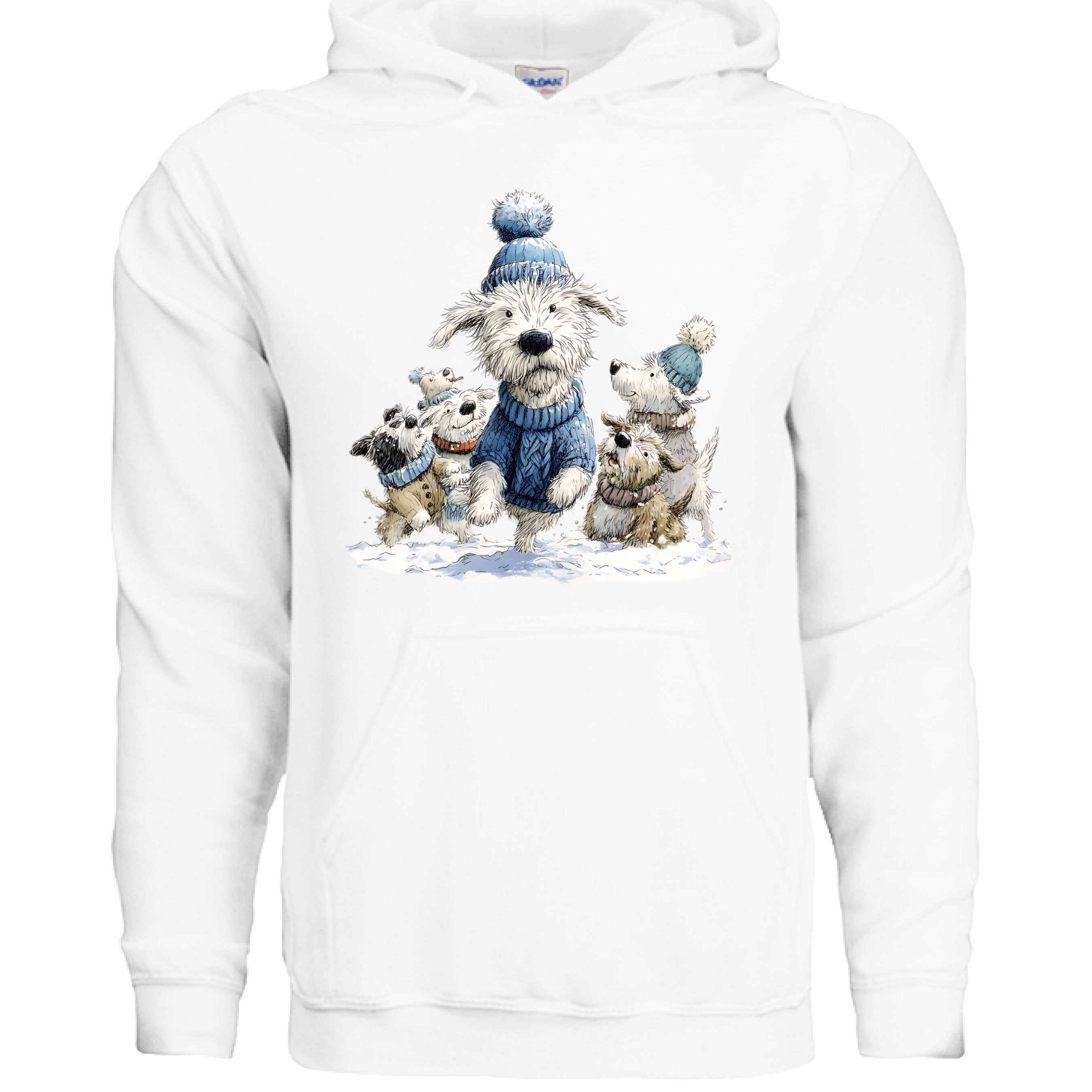 Snow Pups Hoodie - Winter Dog Lover Sweatshirt