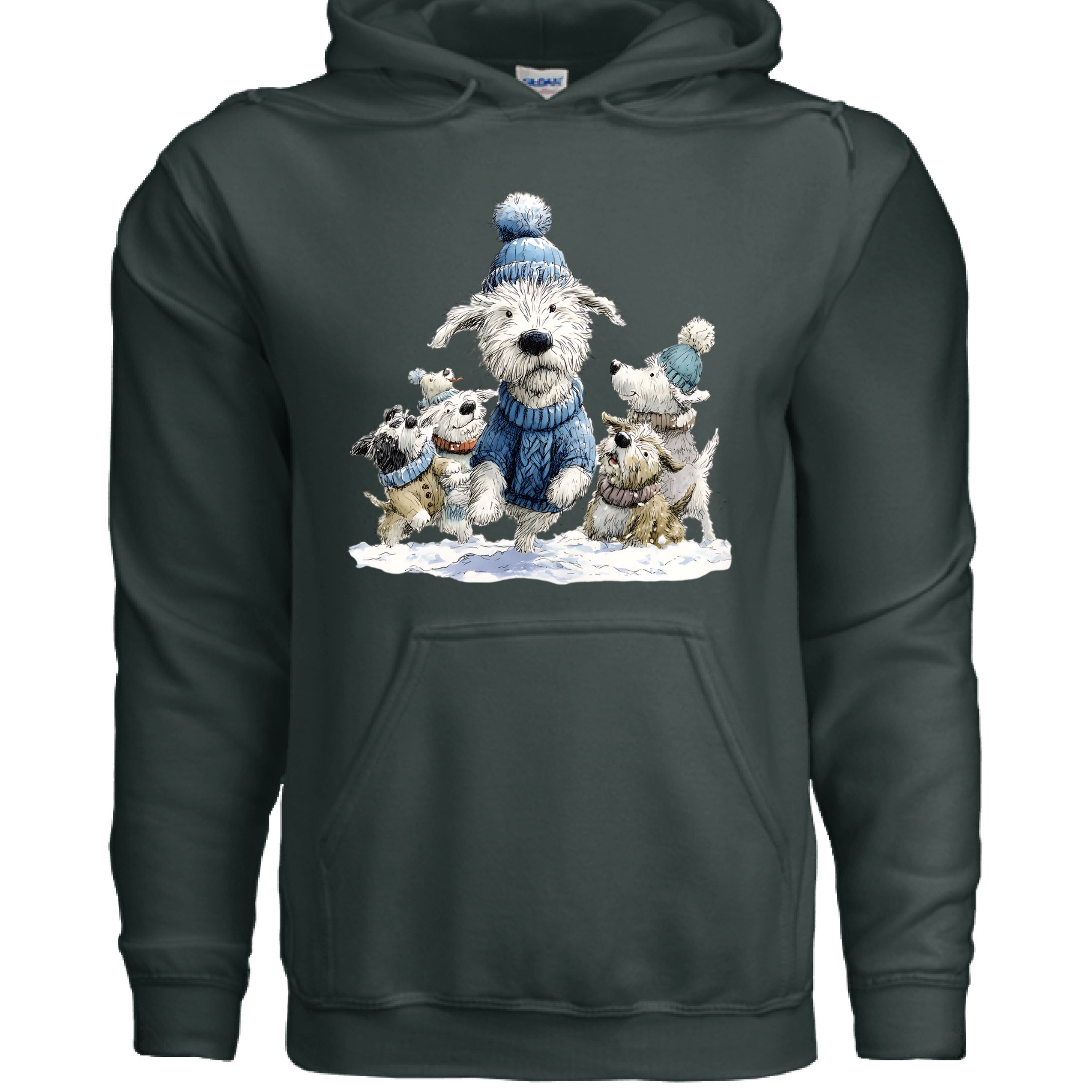 Snow Pups Hoodie - Winter Dog Lover Sweatshirt