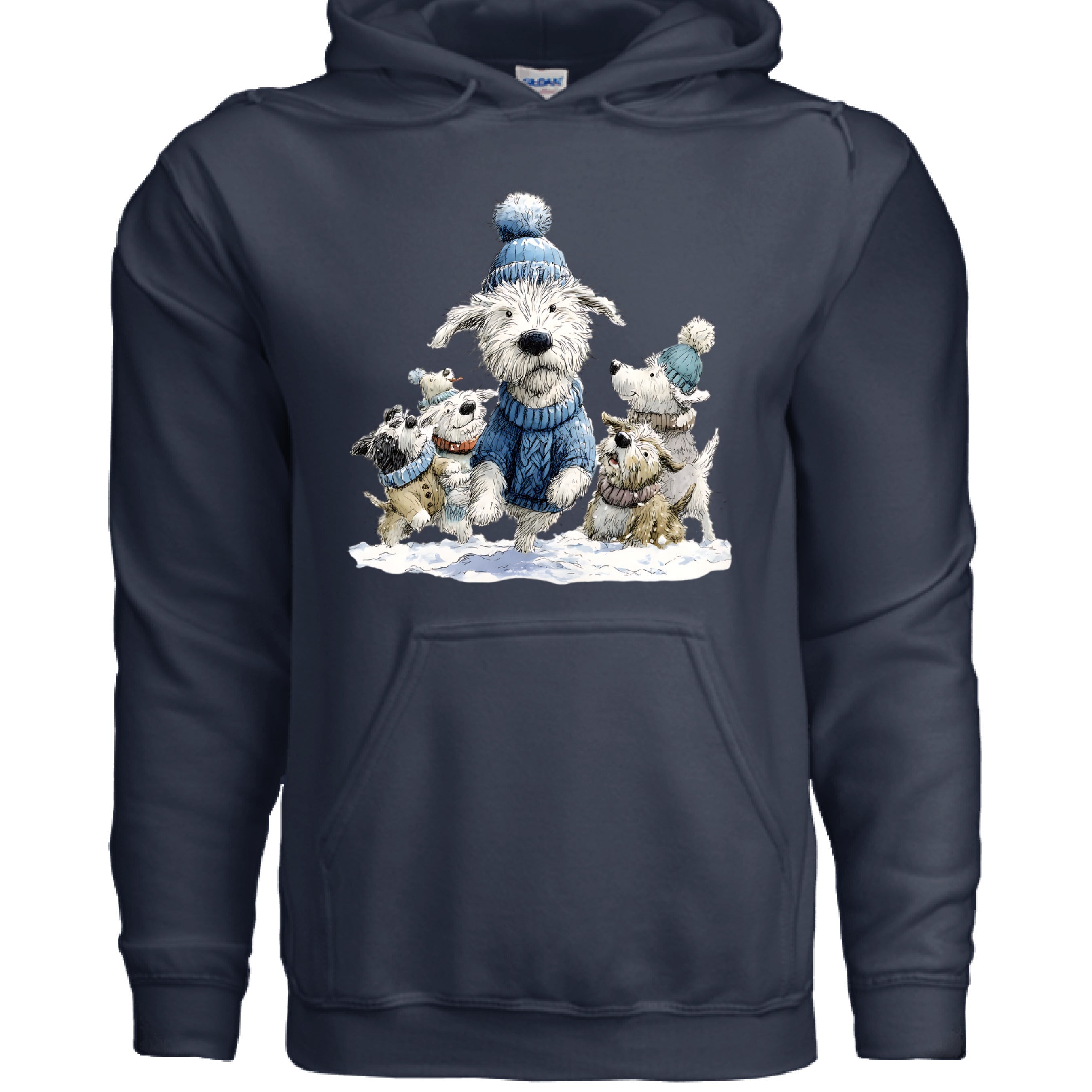 Snow Pups Hoodie - Winter Dog Lover Sweatshirt