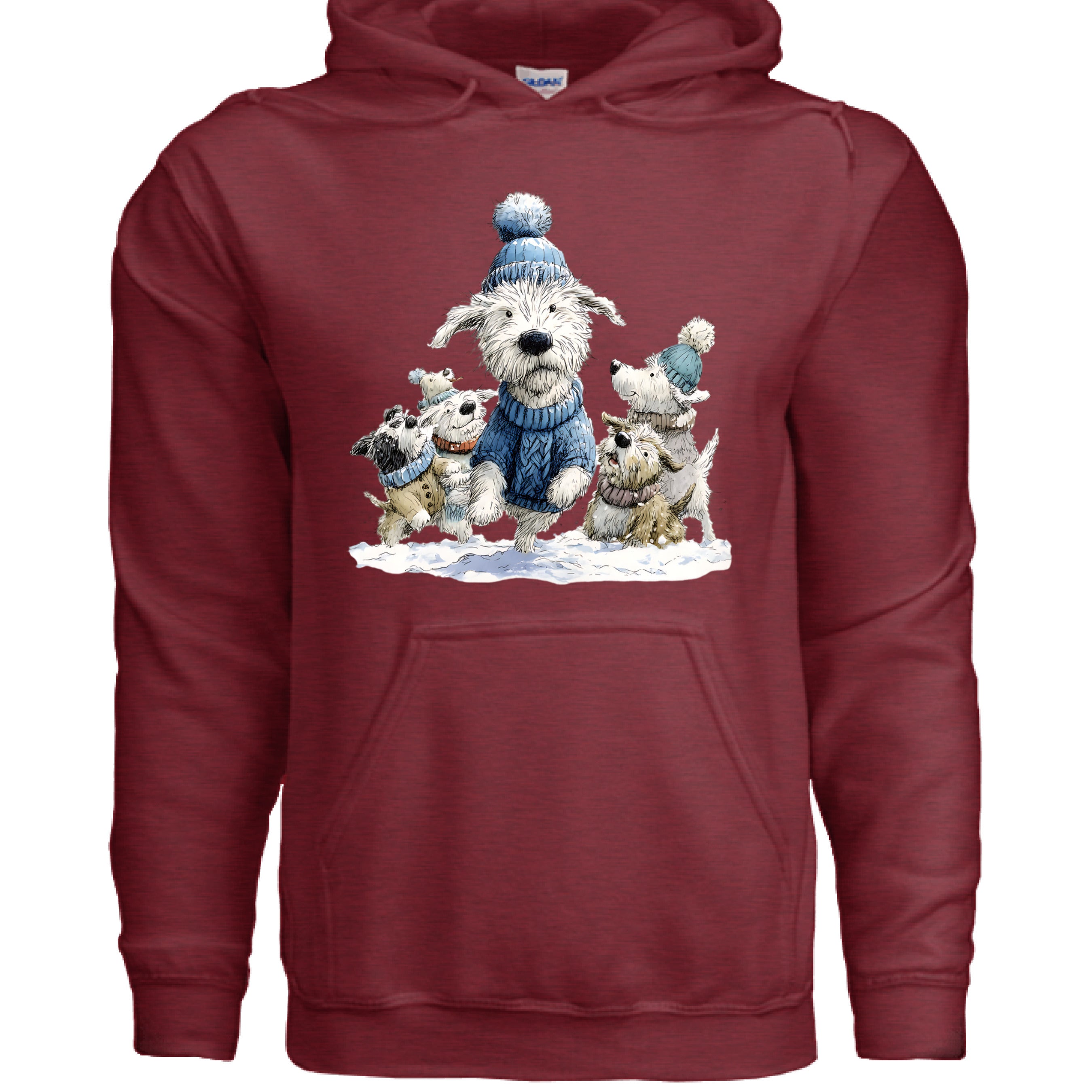 Snow Pups Hoodie - Winter Dog Lover Sweatshirt