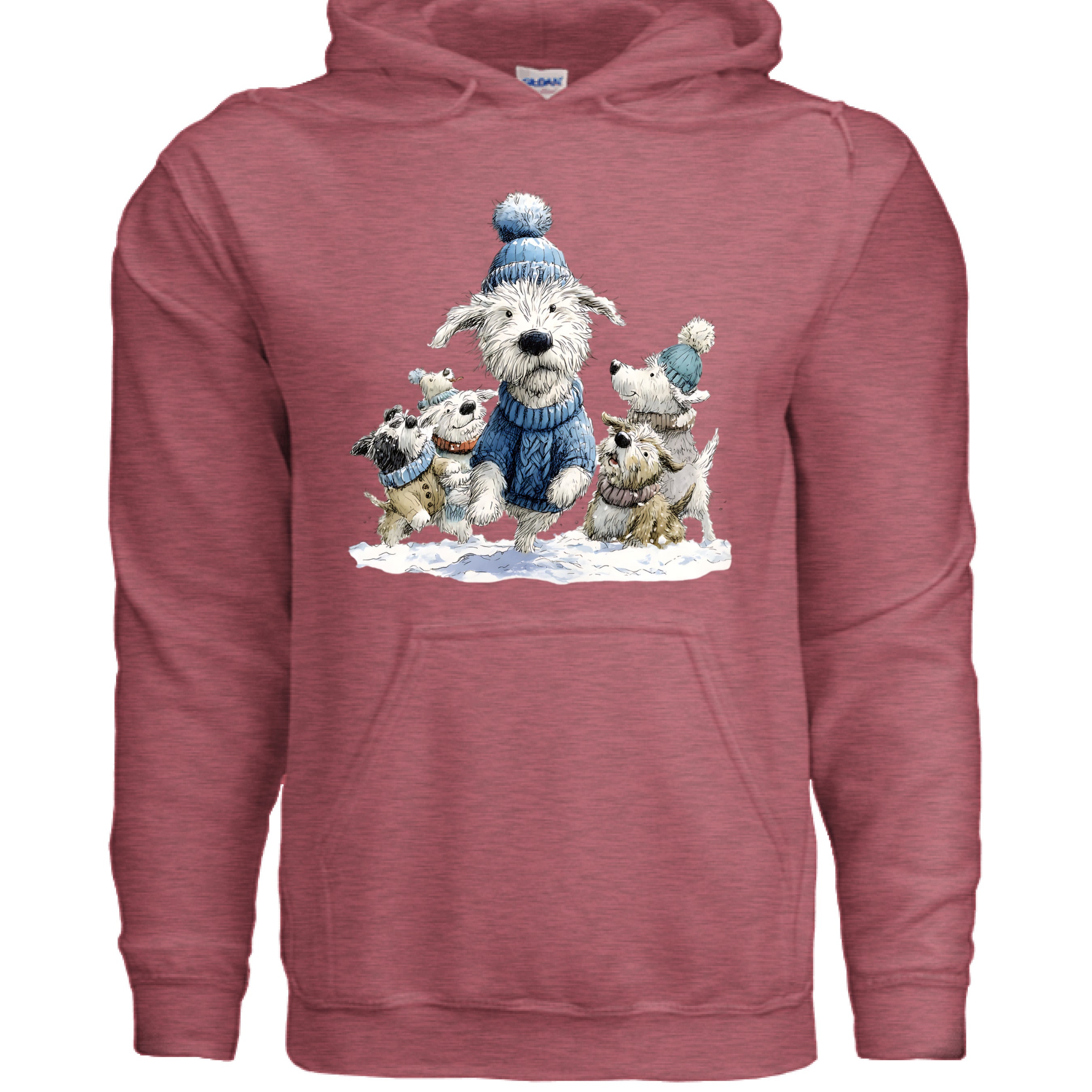 Snow Pups Hoodie - Winter Dog Lover Sweatshirt