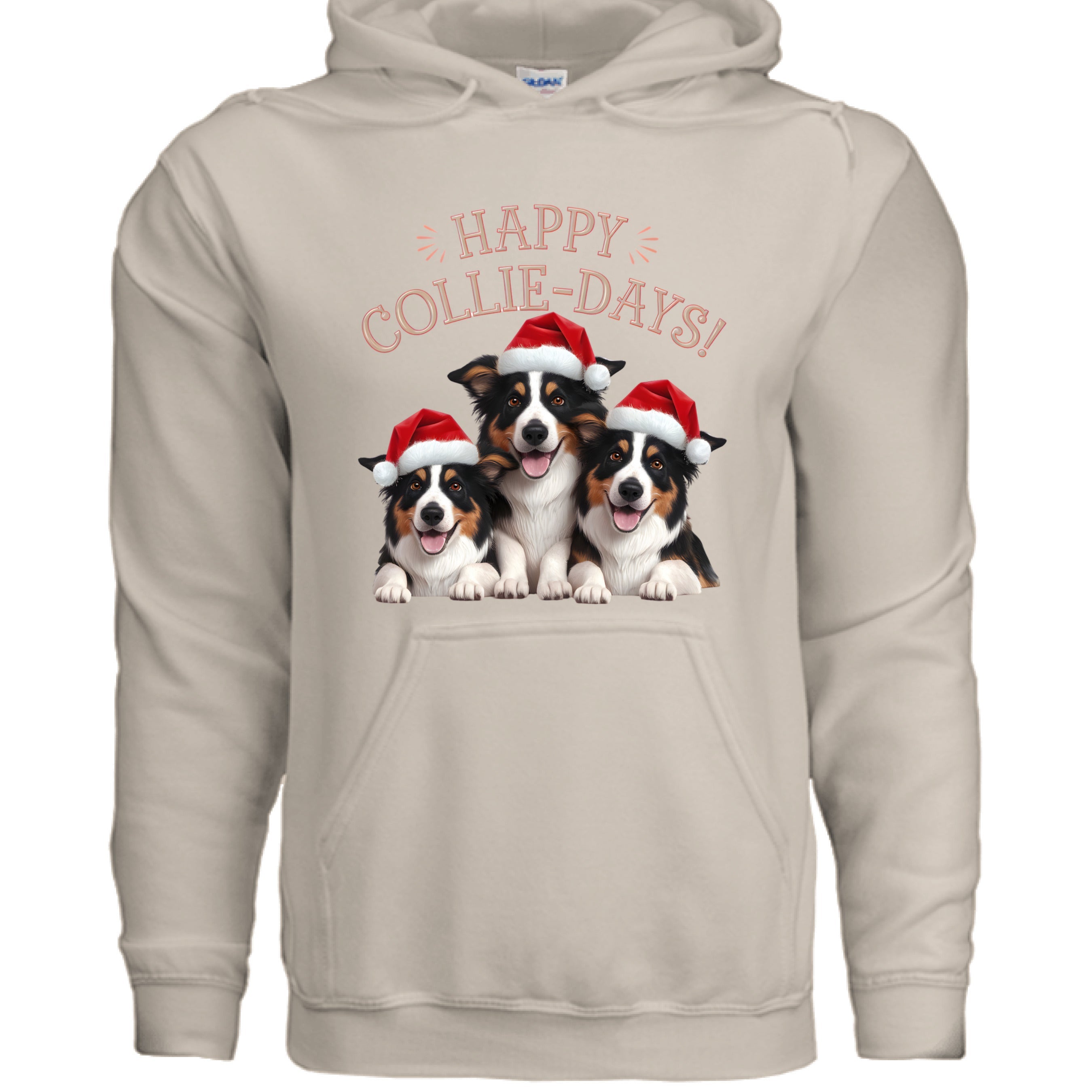 Happy Collie Days Hoodie - Festive Dog Lover Sweatshirt