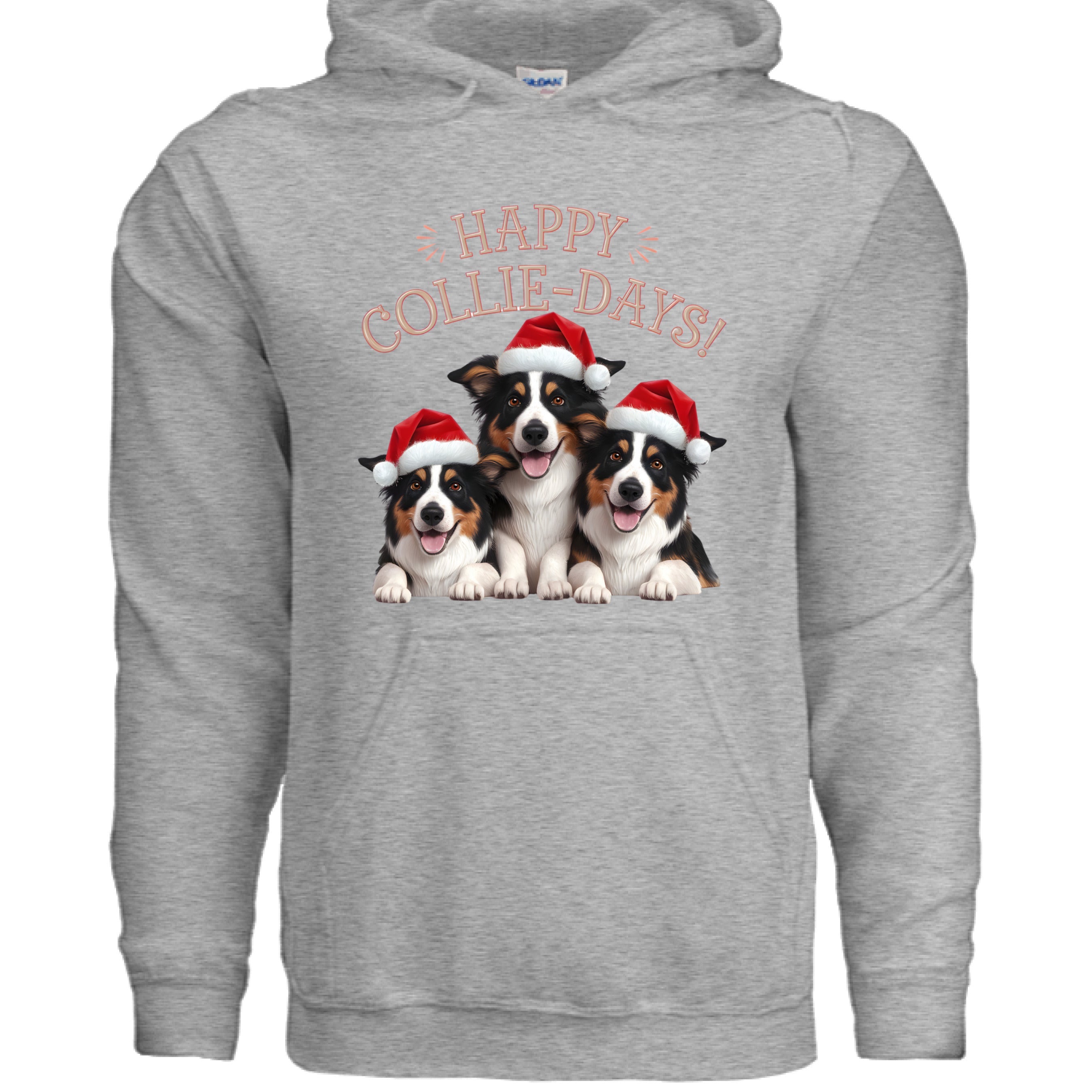 Happy Collie Days Hoodie - Festive Dog Lover Sweatshirt