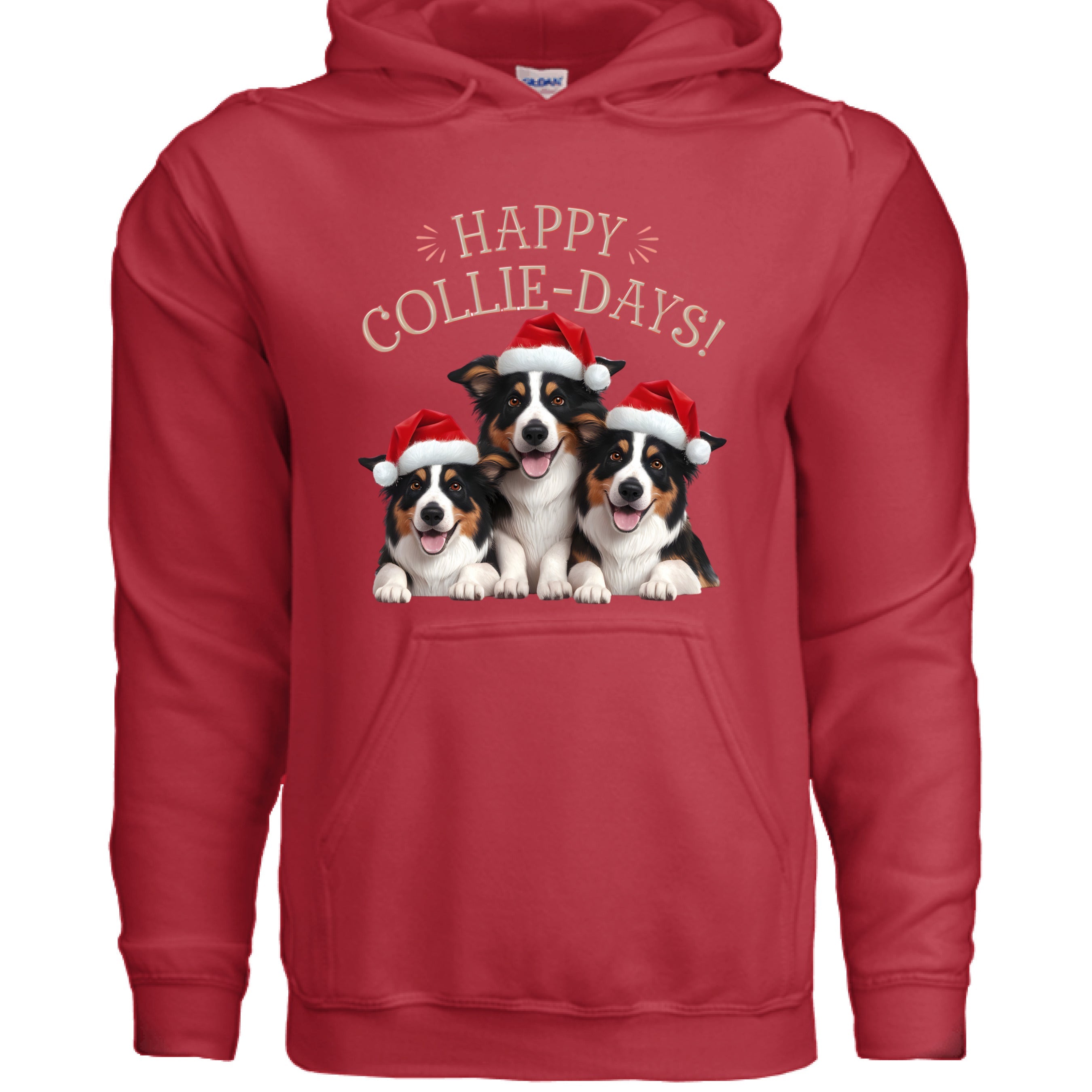 Happy Collie Days Hoodie - Festive Dog Lover Sweatshirt
