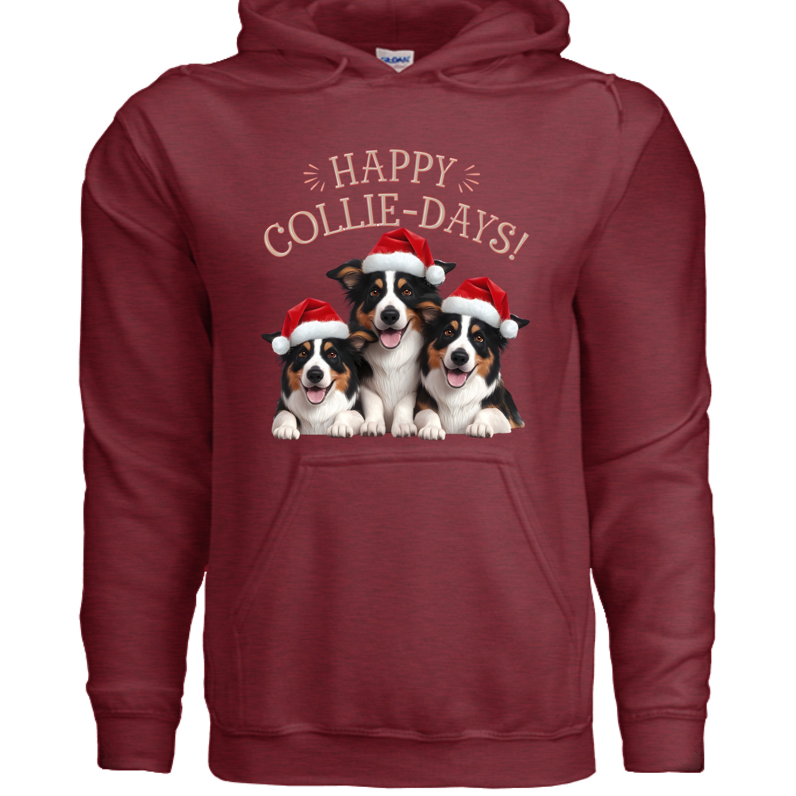 Happy Collie Days Hoodie - Festive Dog Lover Sweatshirt