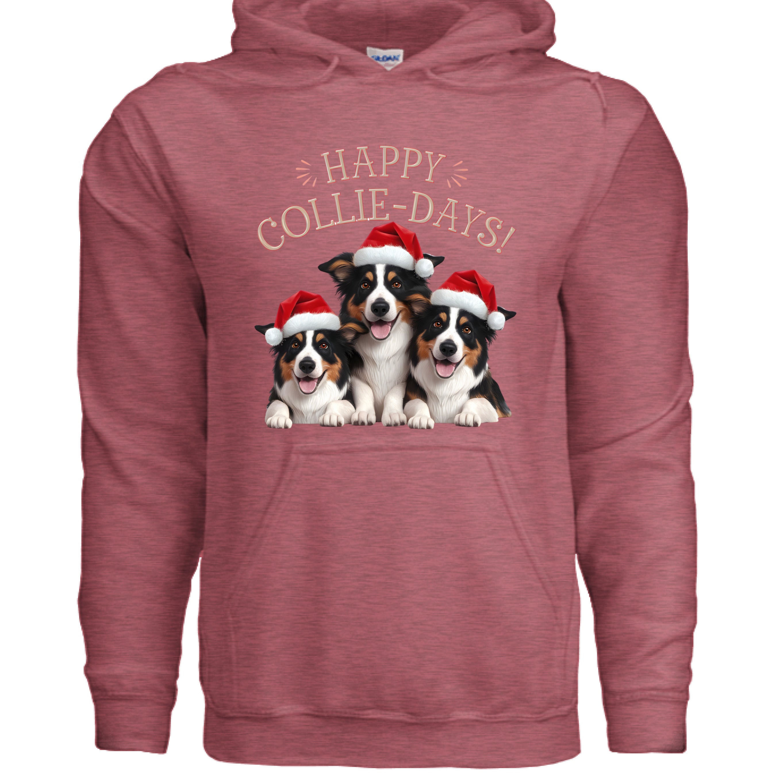 Happy Collie Days Hoodie - Festive Dog Lover Sweatshirt