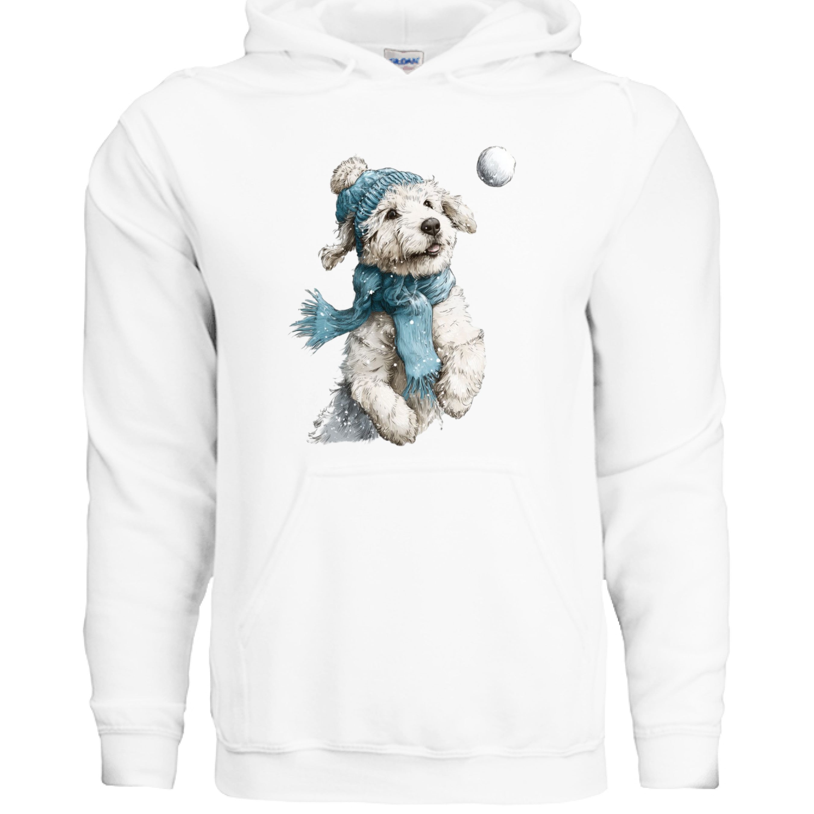 Snowball Fetch Hoodie - Whimsical Dog Lover Sweatshirt