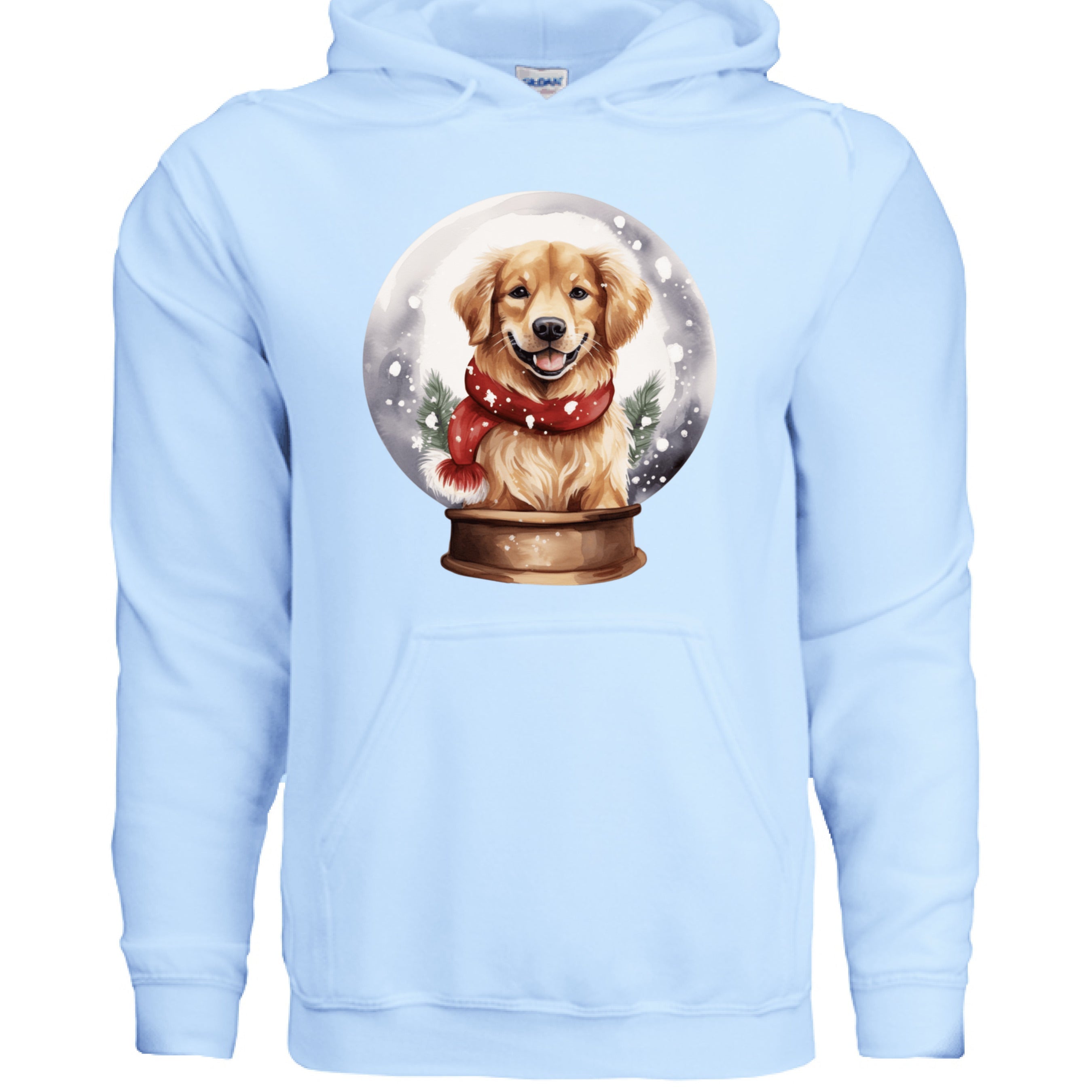 Snow Globe Golden Hoodie - Winter Dog Lover Sweatshirt