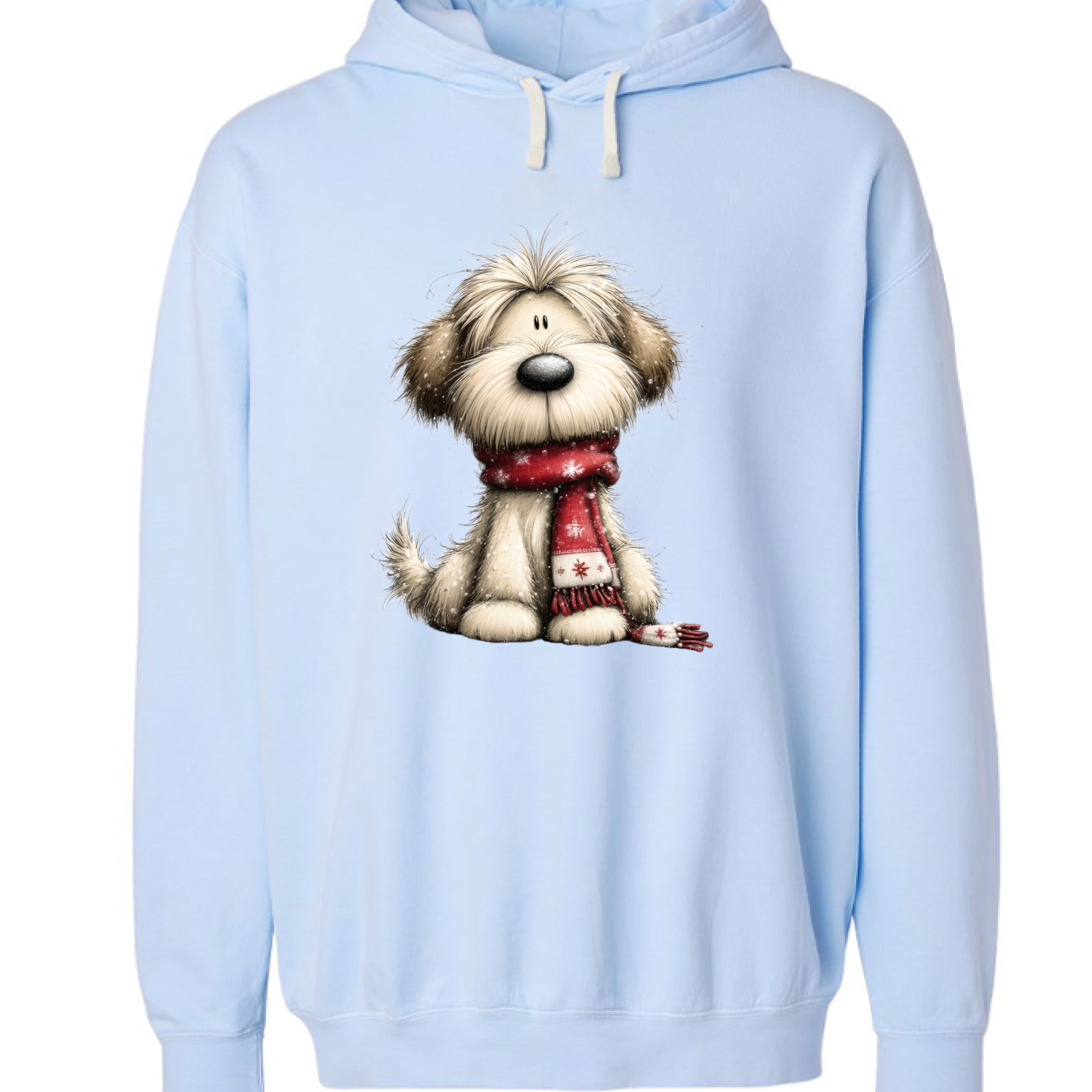 Whimsy Dog Scarf - Comfort Colors Cozy Sweatshirt