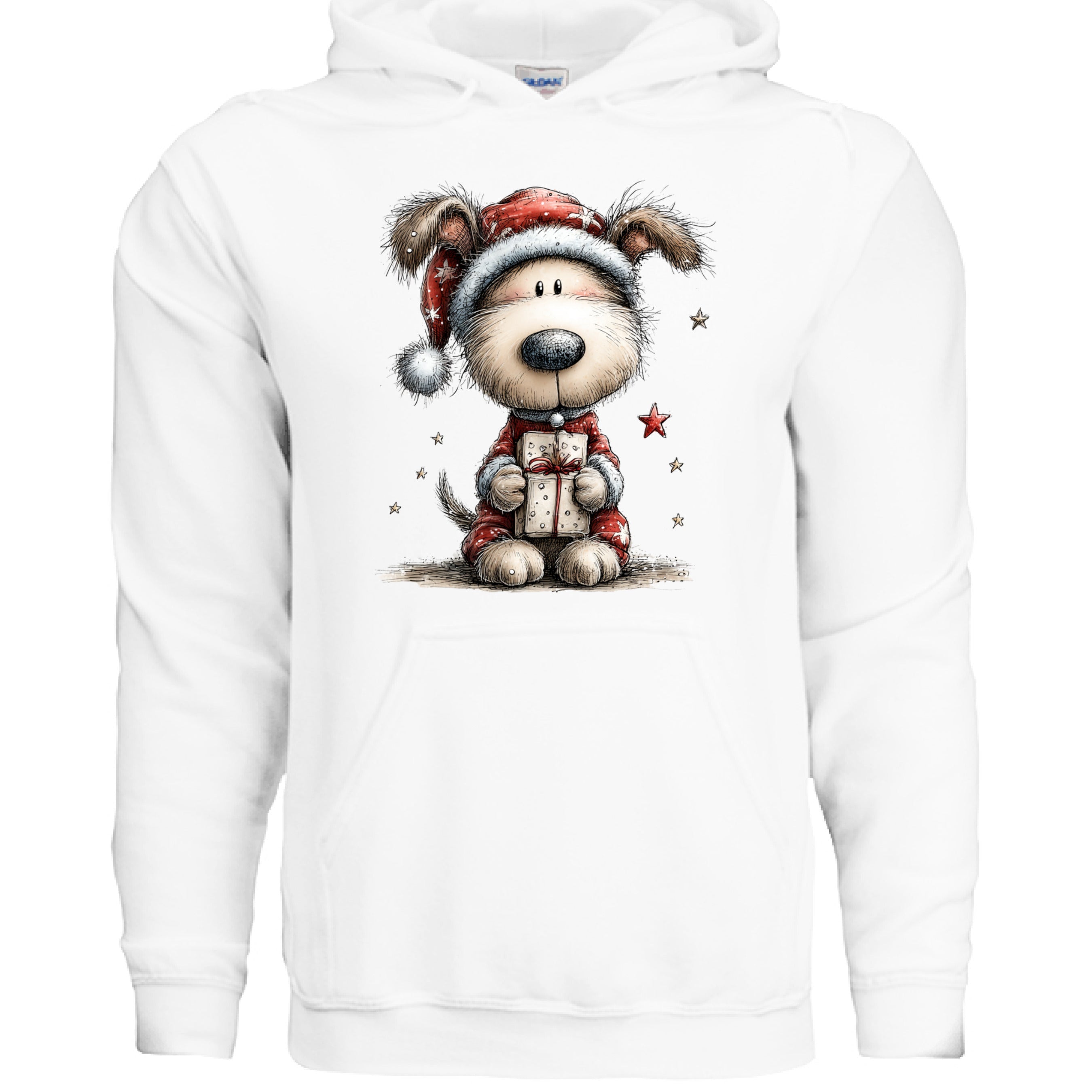 Whimsy Pup Christmas - Dog Lover Holiday Hoodie Gift
